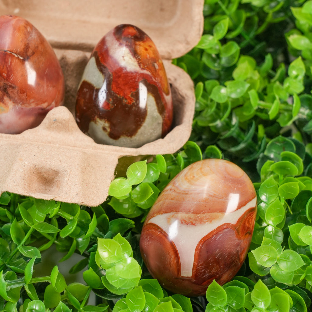 Polychrome Stone Egg Decorative Gemstone for Home Energy, Meditation & Gift