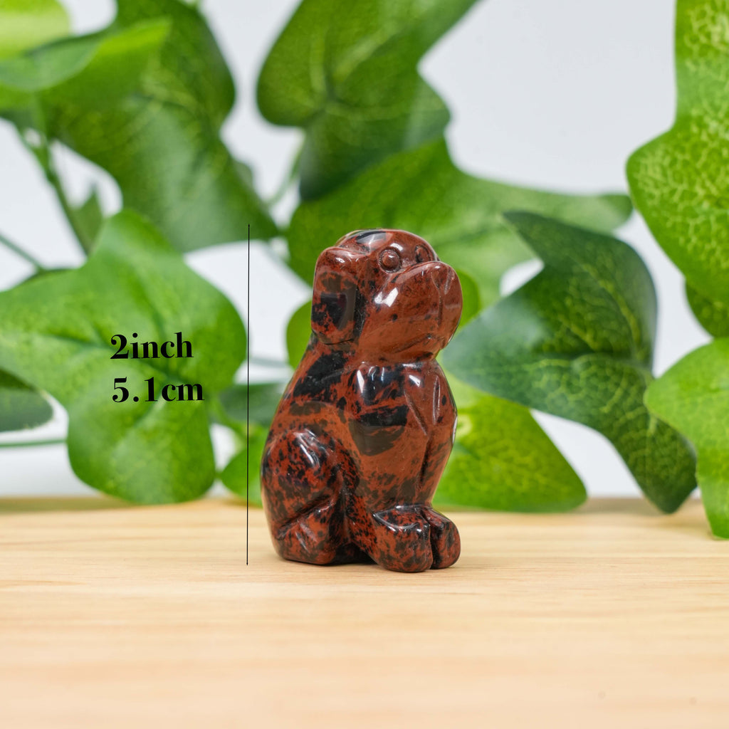 Mixed Material Dog Figurine 5cm Mini Puppy Statue, Crystal & Stone Animal Carving, Cute Desk Decor Collectible Gift
