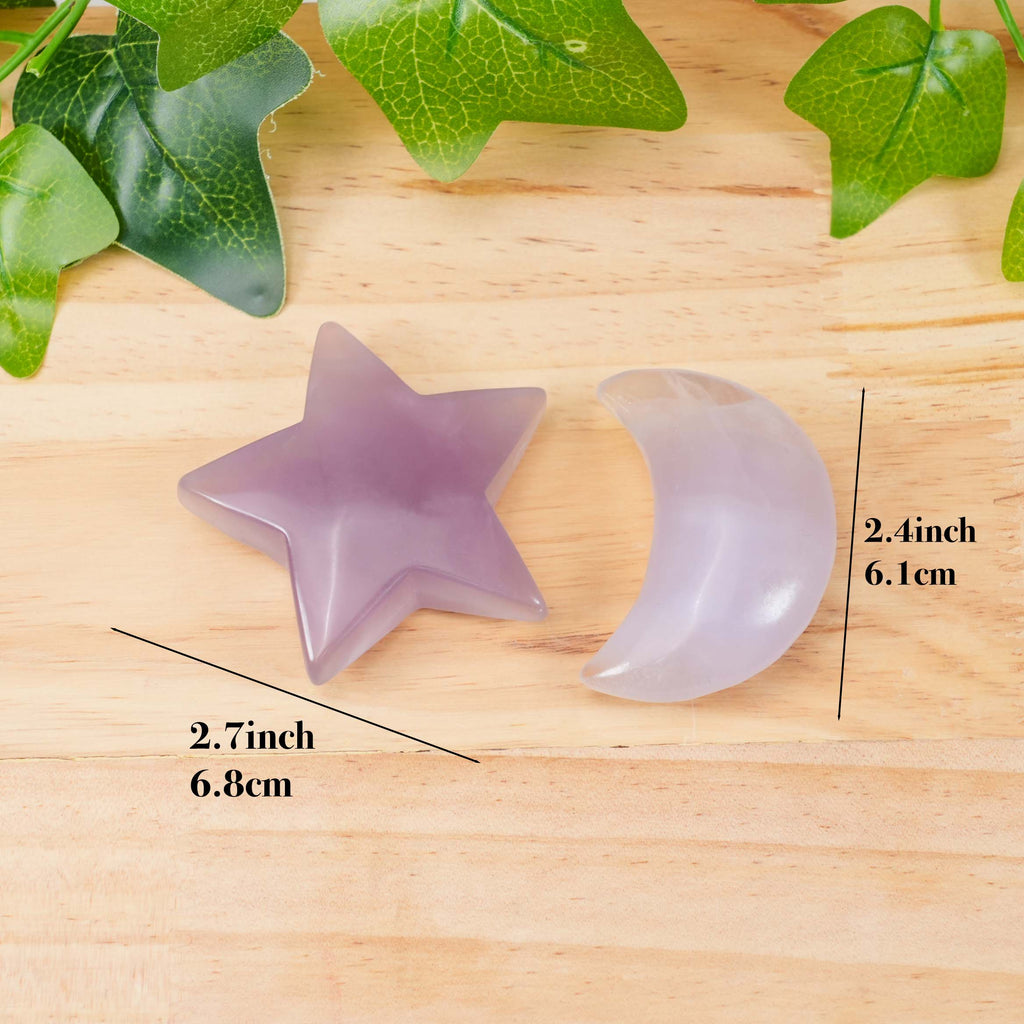 Mixed Crystal Star and Moon Set