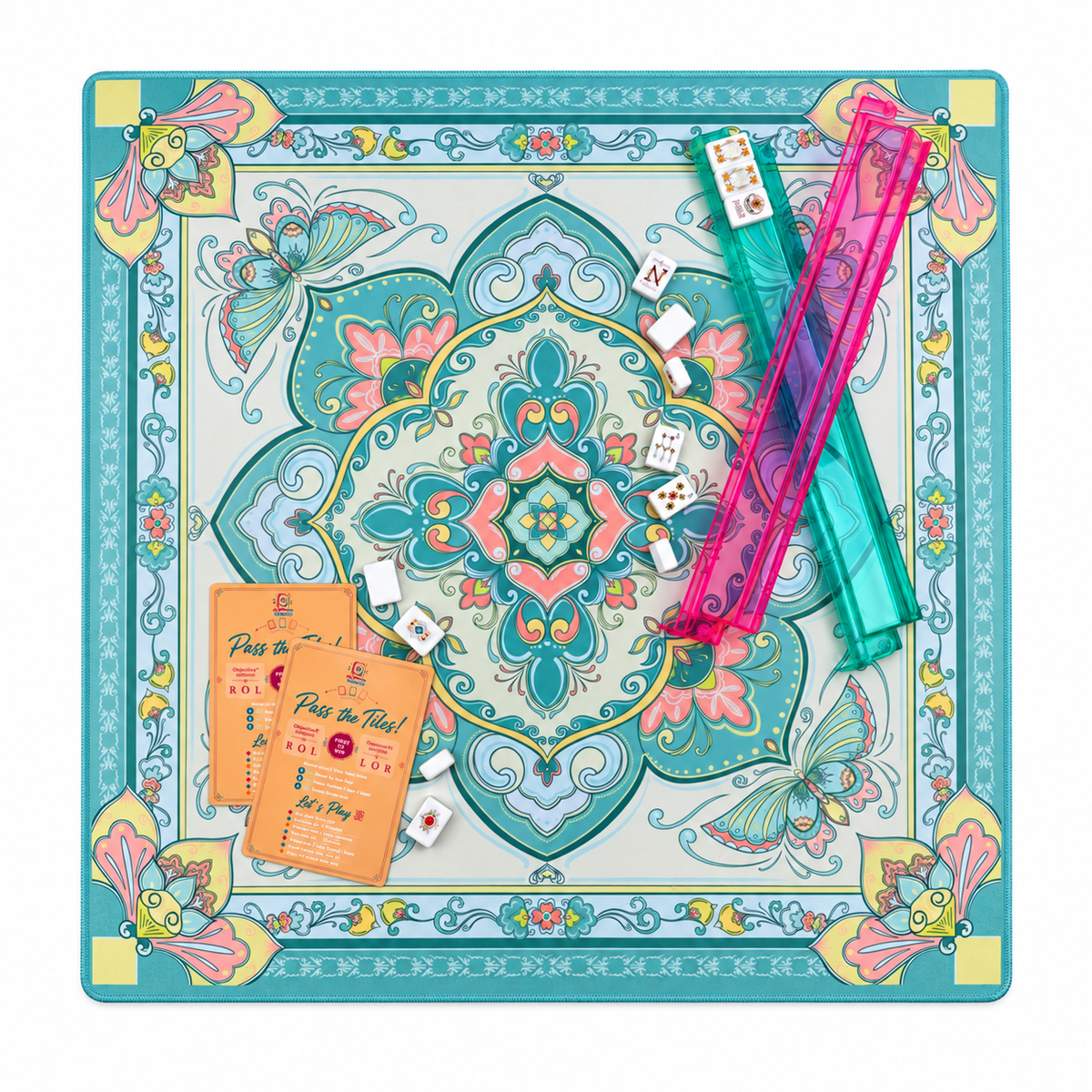 Turquoise Medallion Mahjong Set