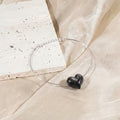 Custom Silver Obsidian Heart Handmade Bracelet