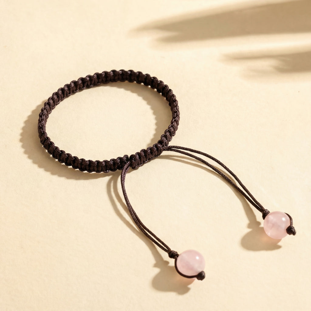 Rose Quartz Wristband Bracelet