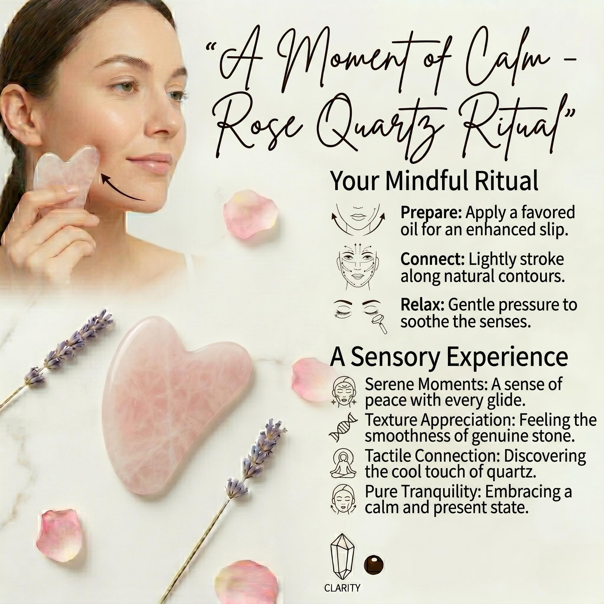 Mother’s Day Crystal Self-Care Gift Box – Rose Quartz Gua Sha & Amethyst Roller Set