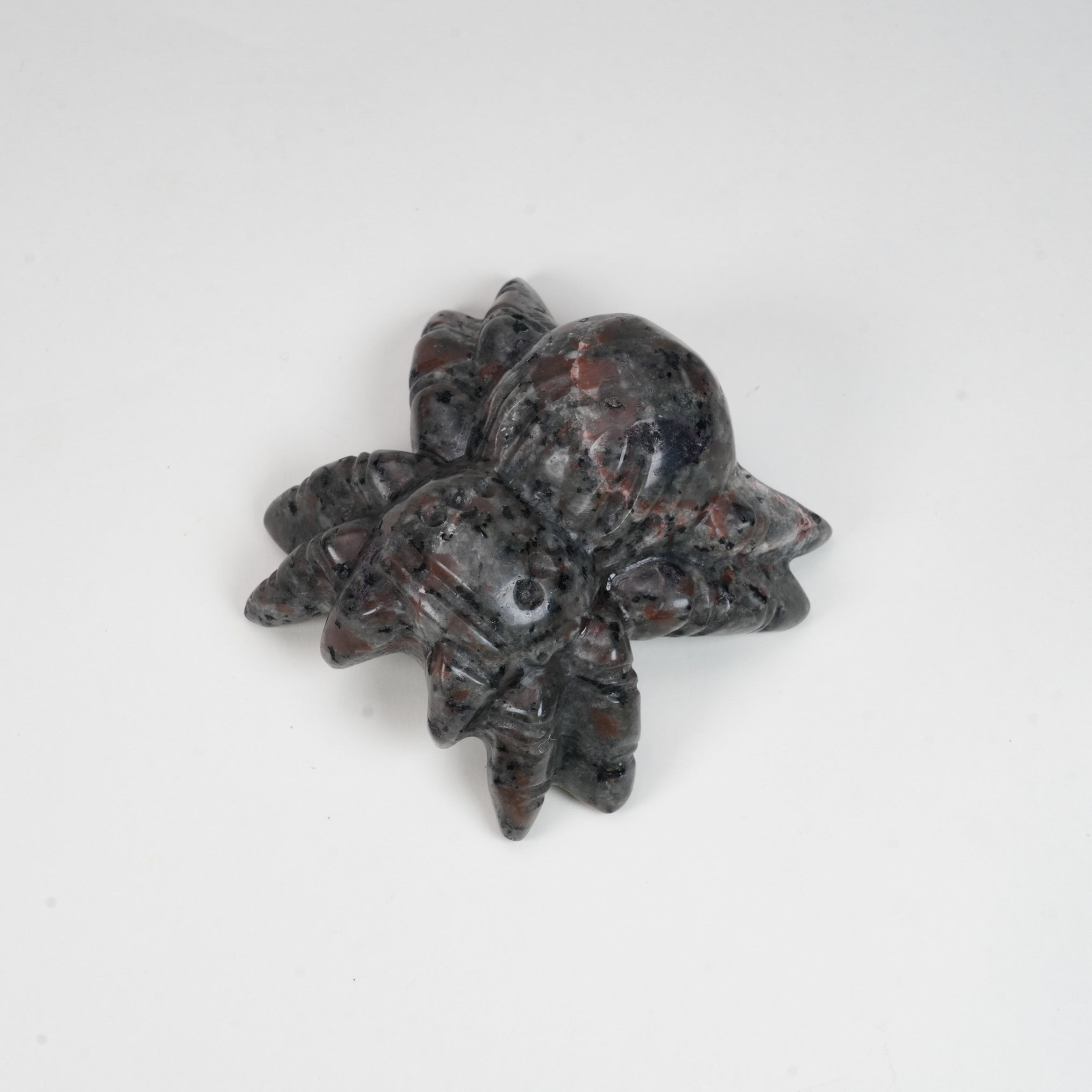 Natural Yooperlite Spider Crystal Carving, Polished Halloween Gemstone Spider Ornament for Home Decor & Holiday Collection