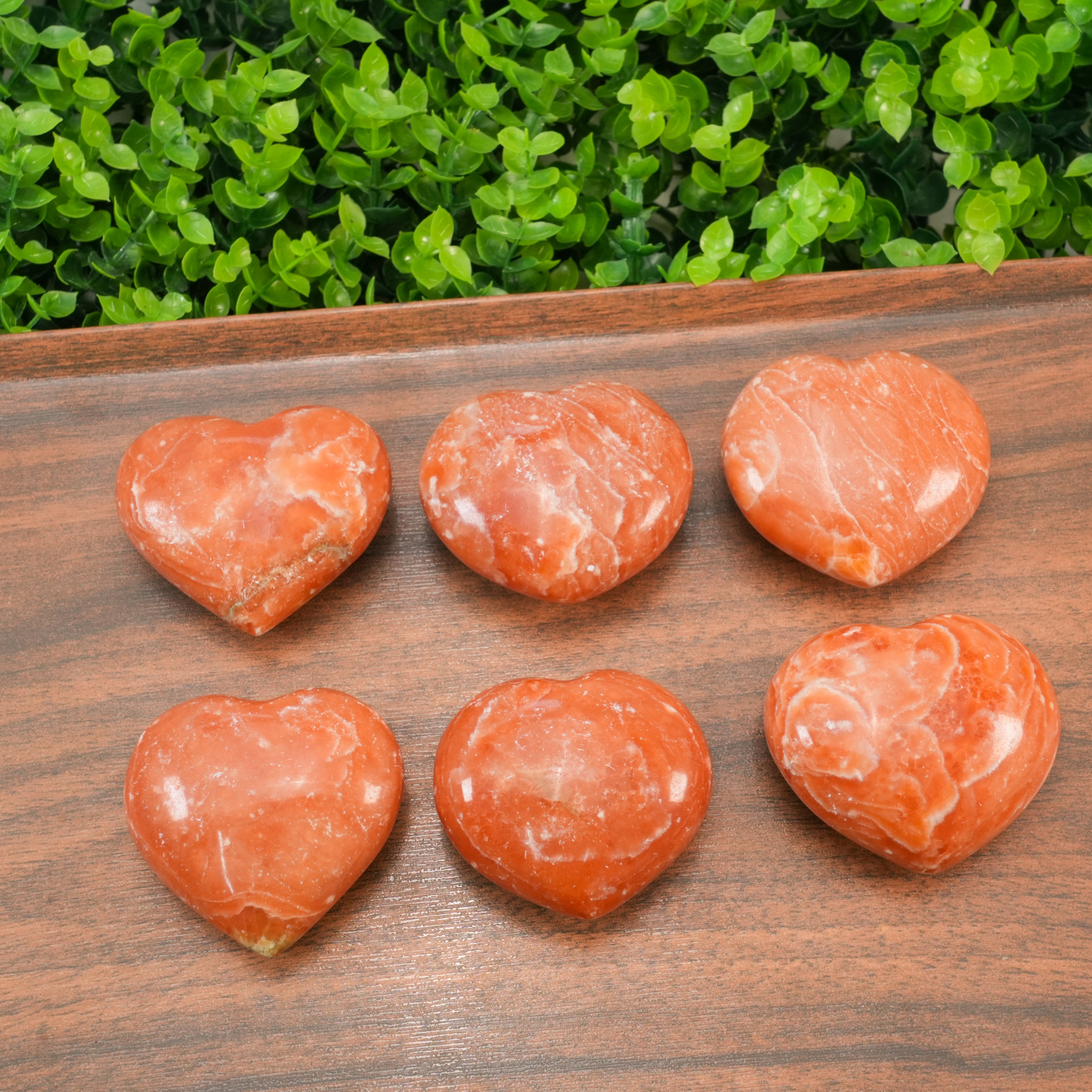 Orange Jade Heart Carving | Natural Jade Heart Shape Ornament | Handcrafted Healing Crystal for Home Decor & Gifting
