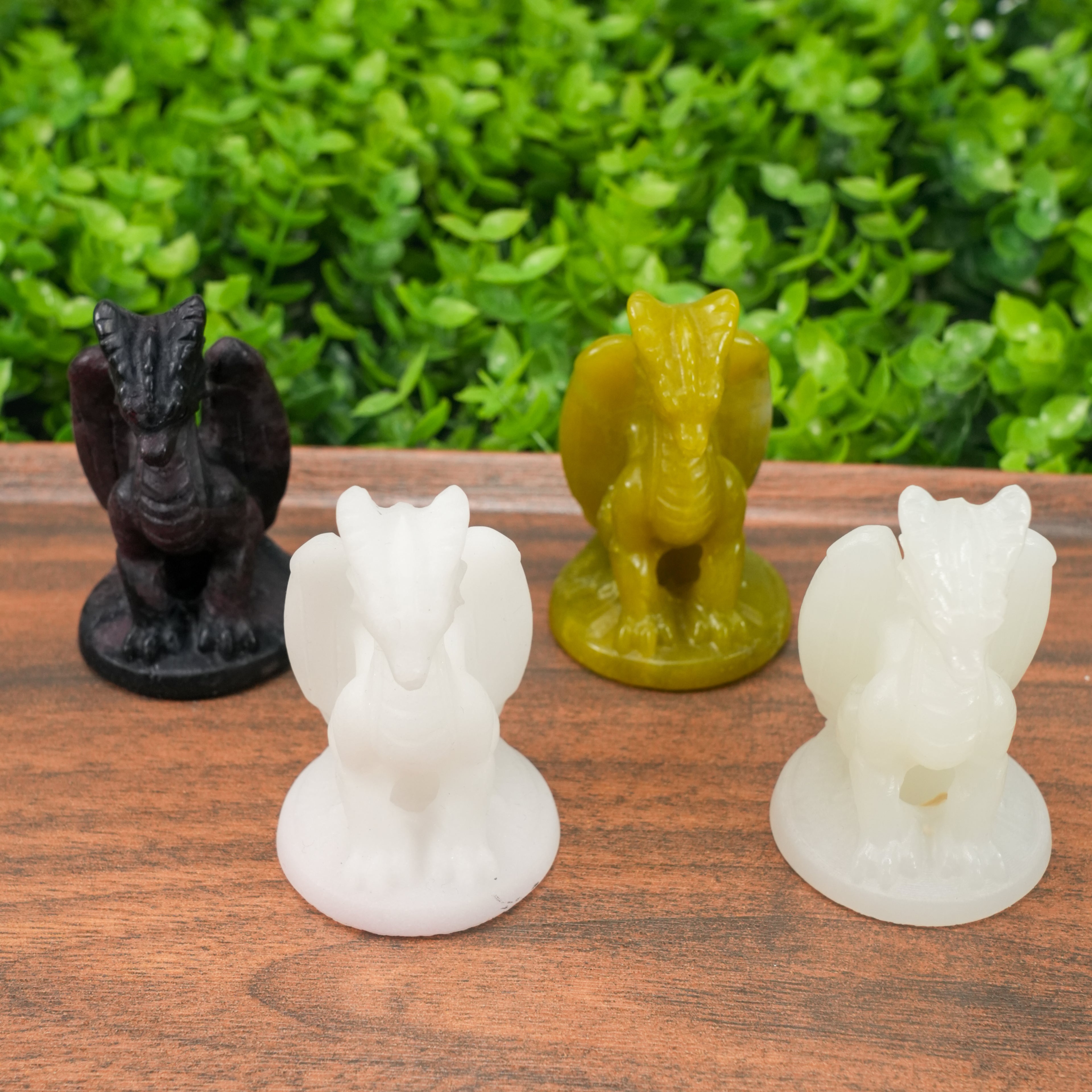 Natural Mixed Crystal Dragon Carving | Hand-Carved Fantasy Dragon Figurine for Altar, Home Decor & Crystal Collection