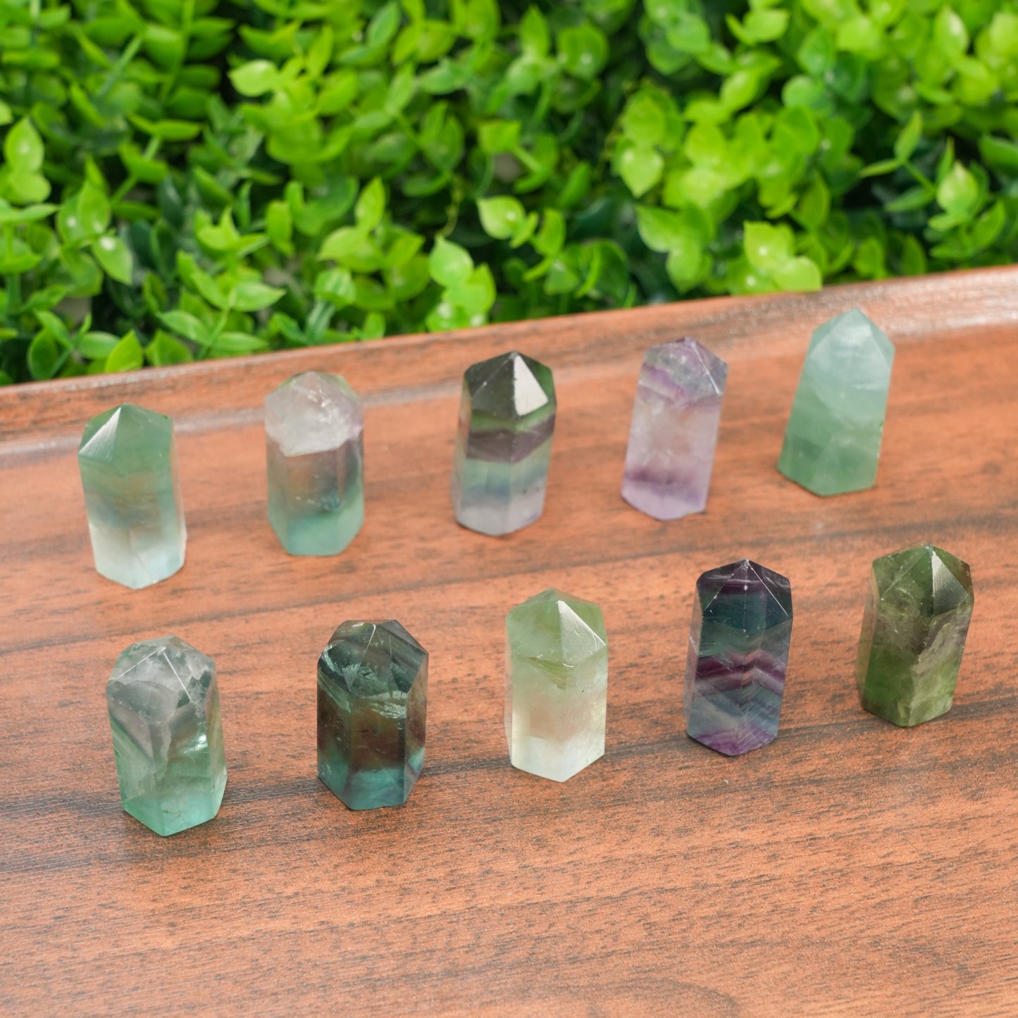Natural Rainbow Fluorite Crystal Point - Polished Healing Gemstone Tower for Meditation, Reiki Chakra Balancing, Crystal Decor & Gift
