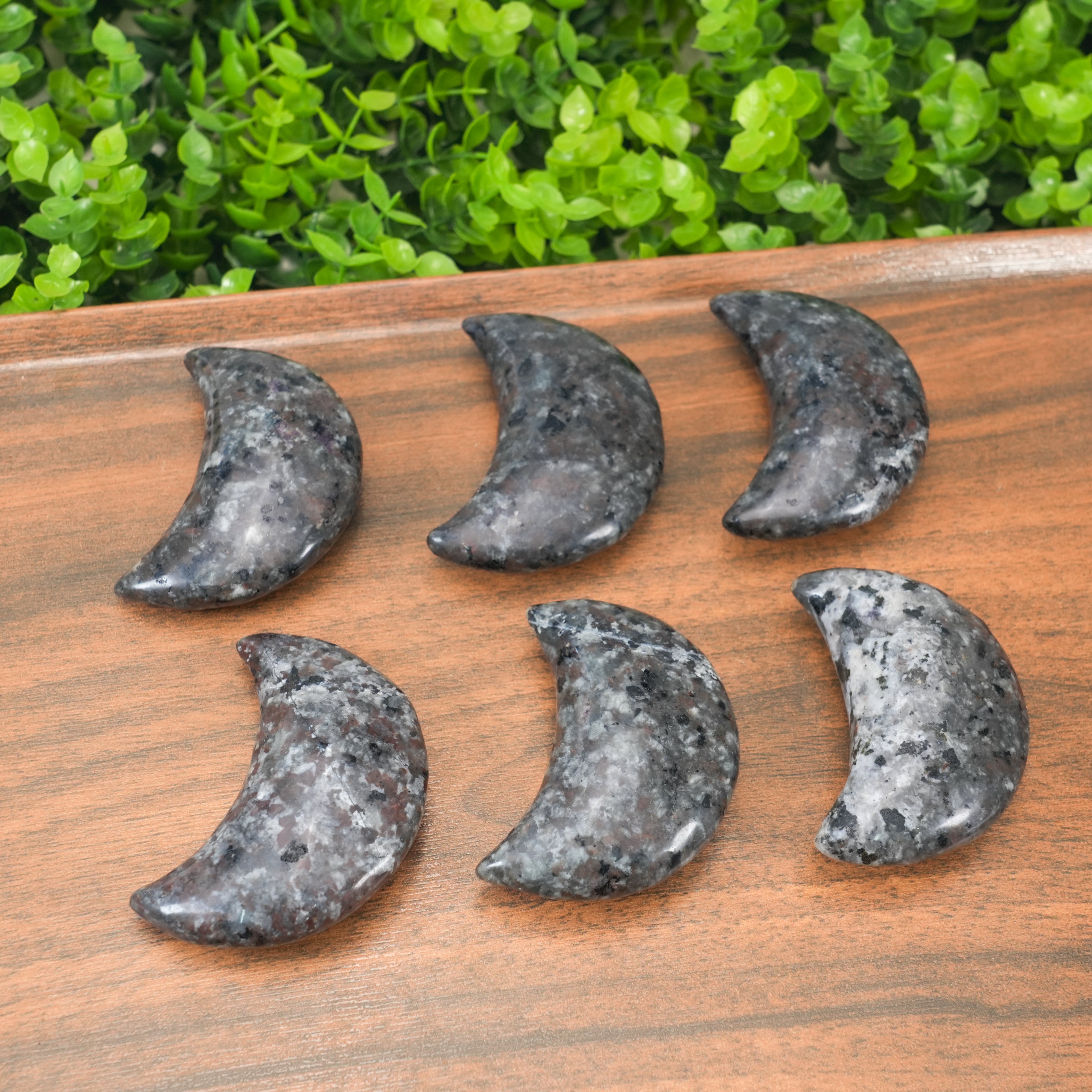 Yooperlite Moon Carving - Handcrafted Crescent Moon Crystal for Healing & Home Decor