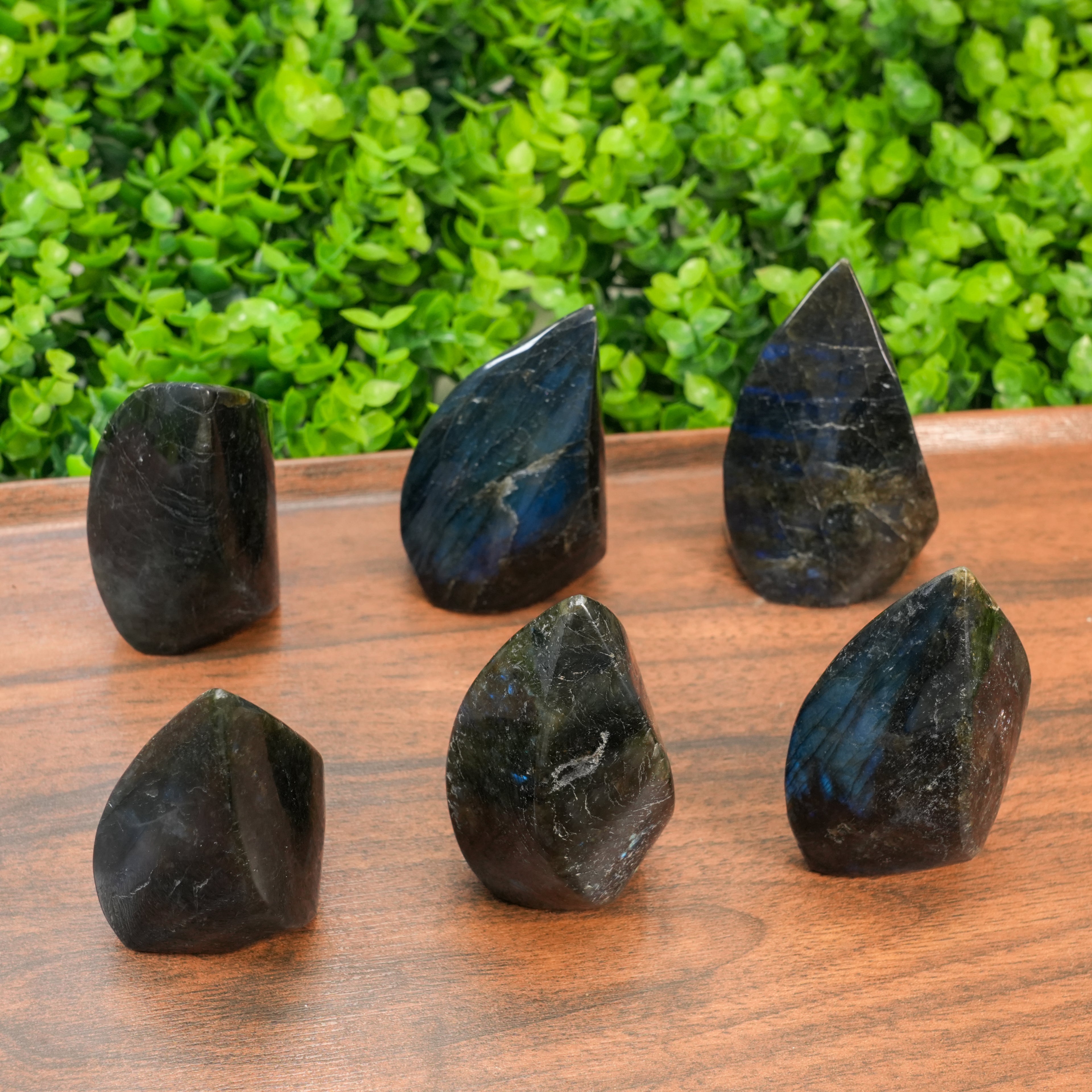Natural Labradorite Torch Hand Polished Crystal Flame Sculpture
