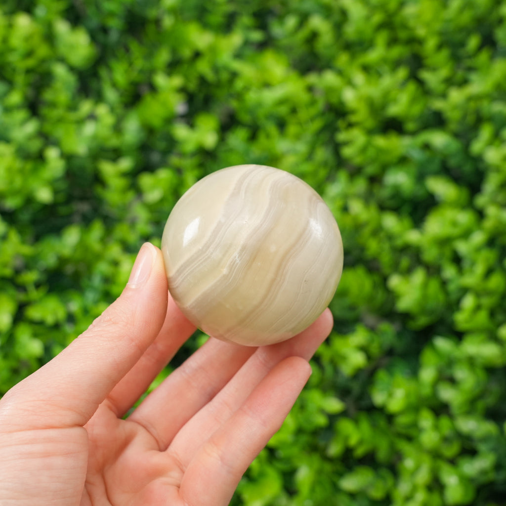 Natural Afghan Jade Sphere Polished White Calcite Crystal Ball, Hand-Carved Smooth Gemstone Globe for Mindfulness, Peace, and Minimalist Home Decor
