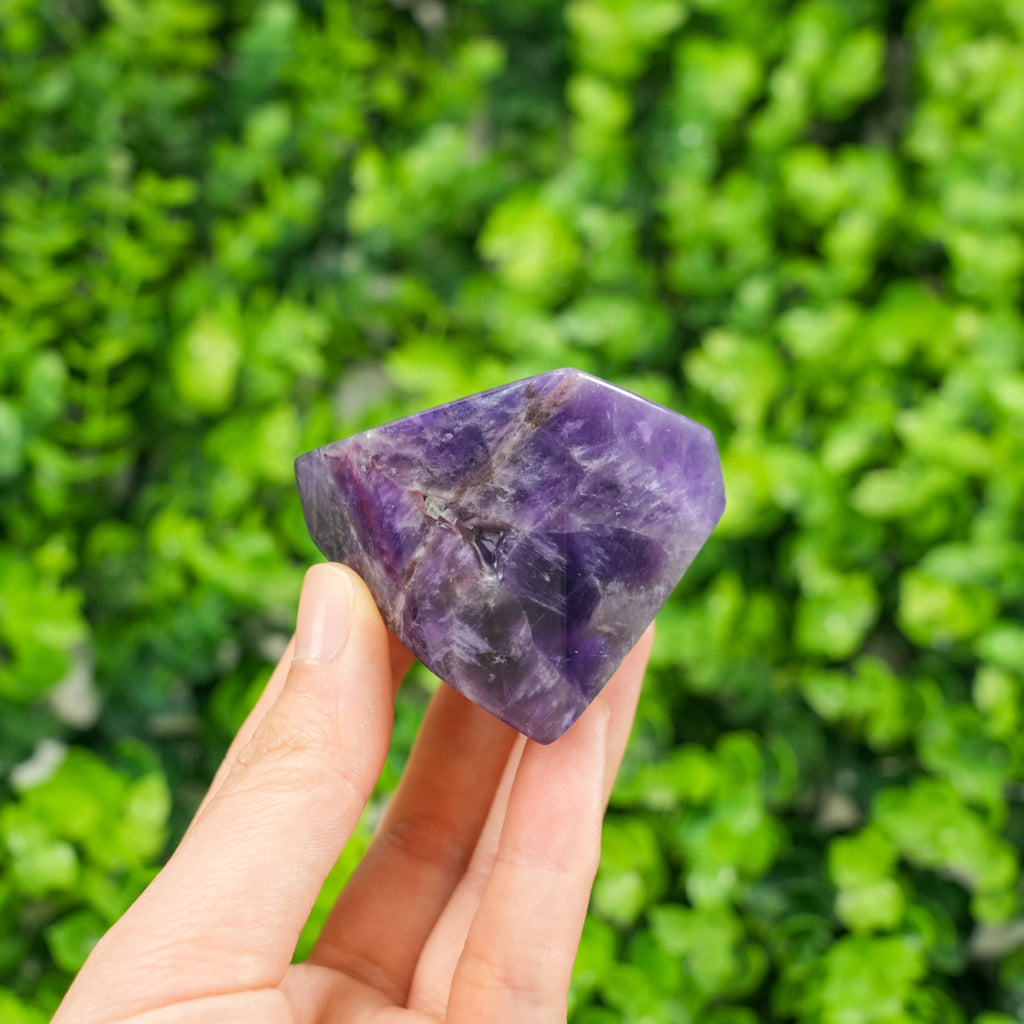Natural Dream Amethyst Crystal Freeform Amethyst Style Polished Stone Healing Crystal Decor, Meditation Energy Stone Gift