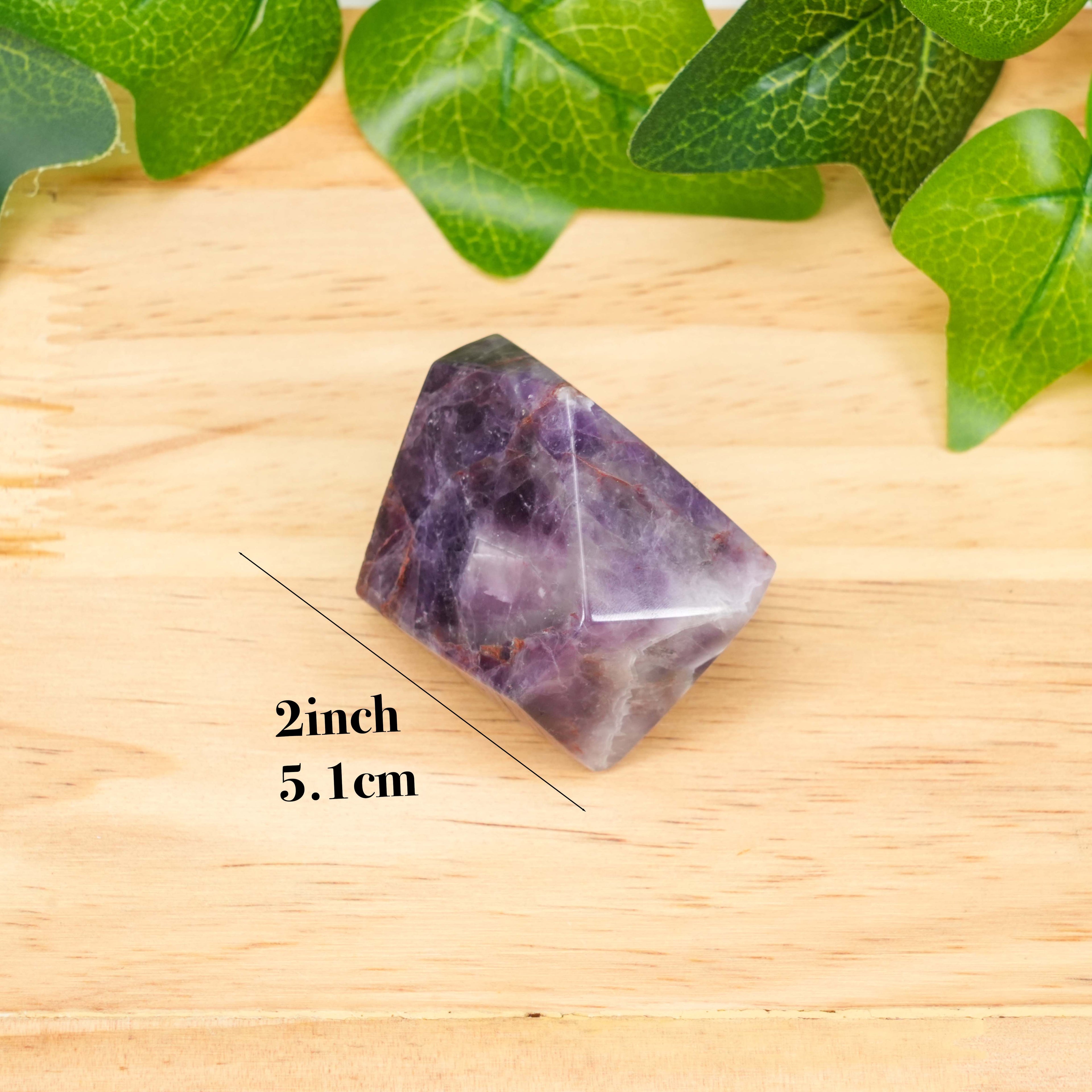 Natural Dream Amethyst Crystal Freeform Amethyst Style Polished Stone Healing Crystal Decor, Meditation Energy Stone Gift