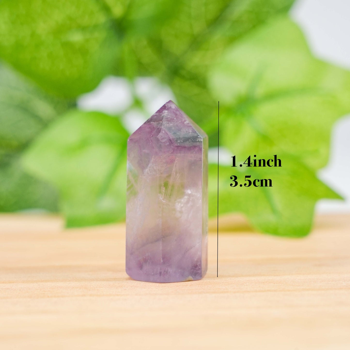 Natural Rainbow Fluorite Crystal Point - Polished Healing Gemstone Tower for Meditation, Reiki Chakra Balancing, Crystal Decor & Gift