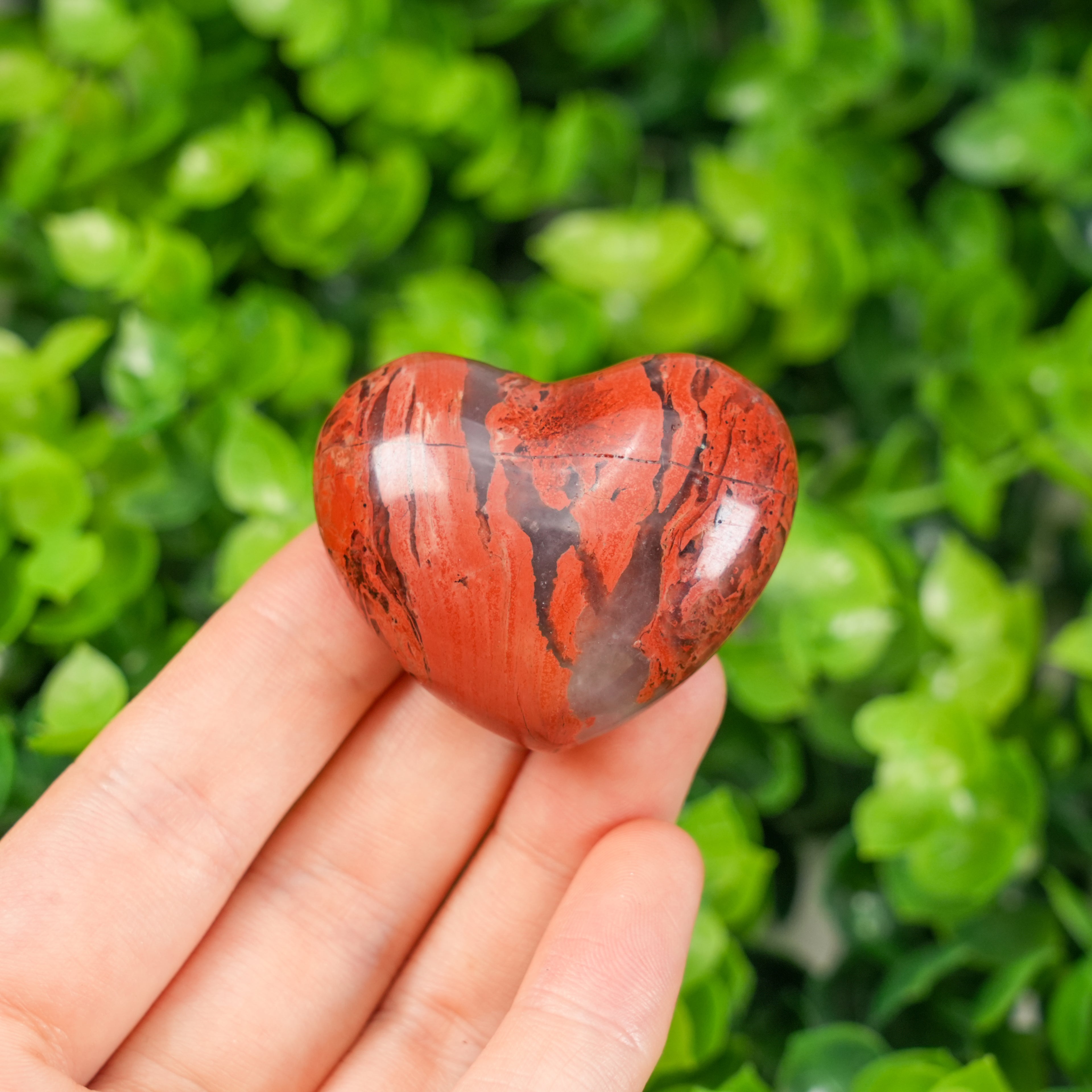 Assorted Natural Heart-Shaped Crystal Palm Stones | Healing Love & Balance Crystals