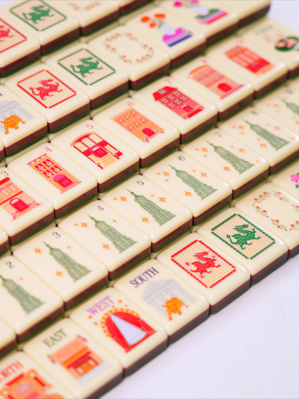 Paris Tower Mahjong Tile Set