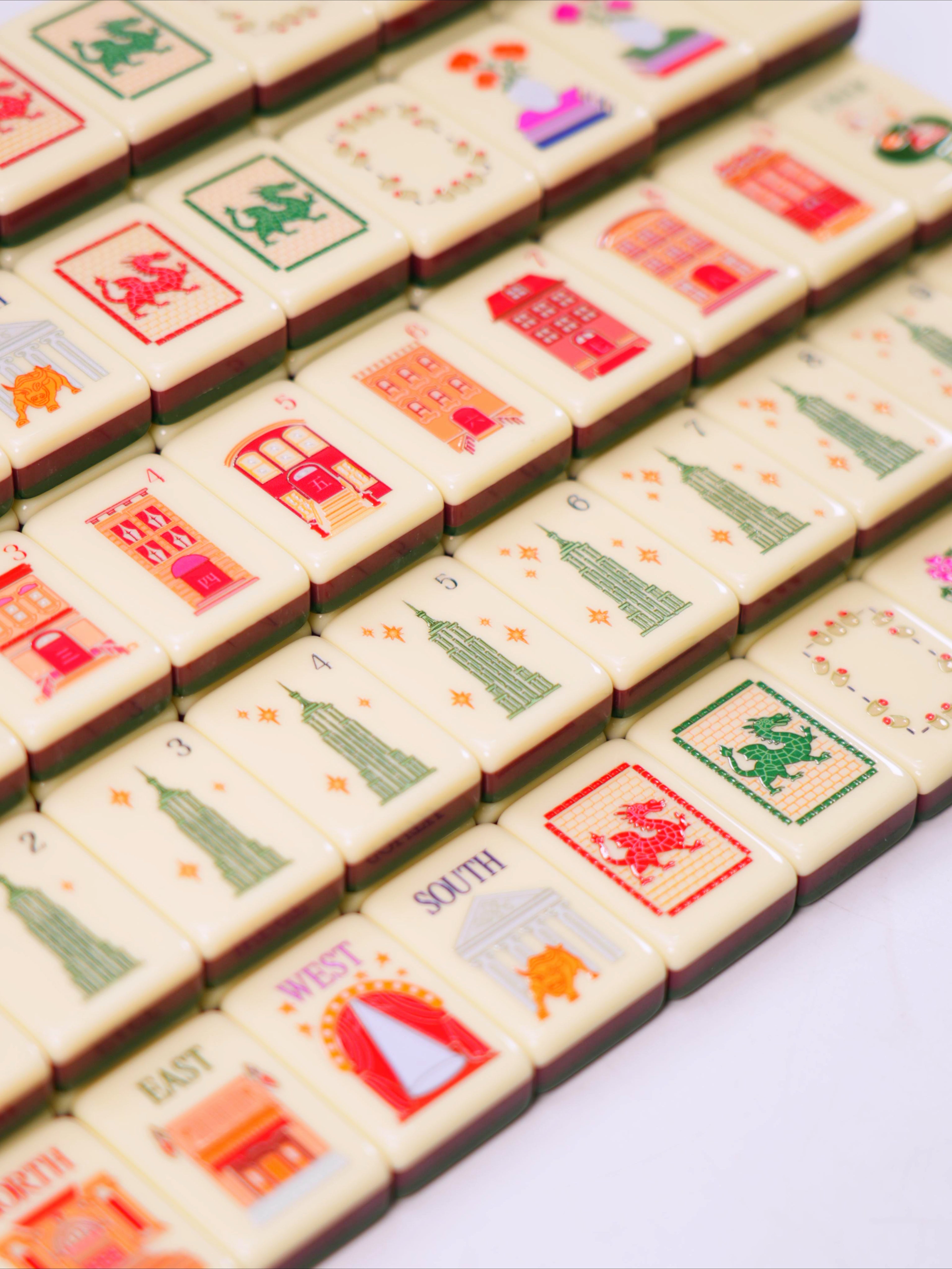 Paris Tower Mahjong Tile Set