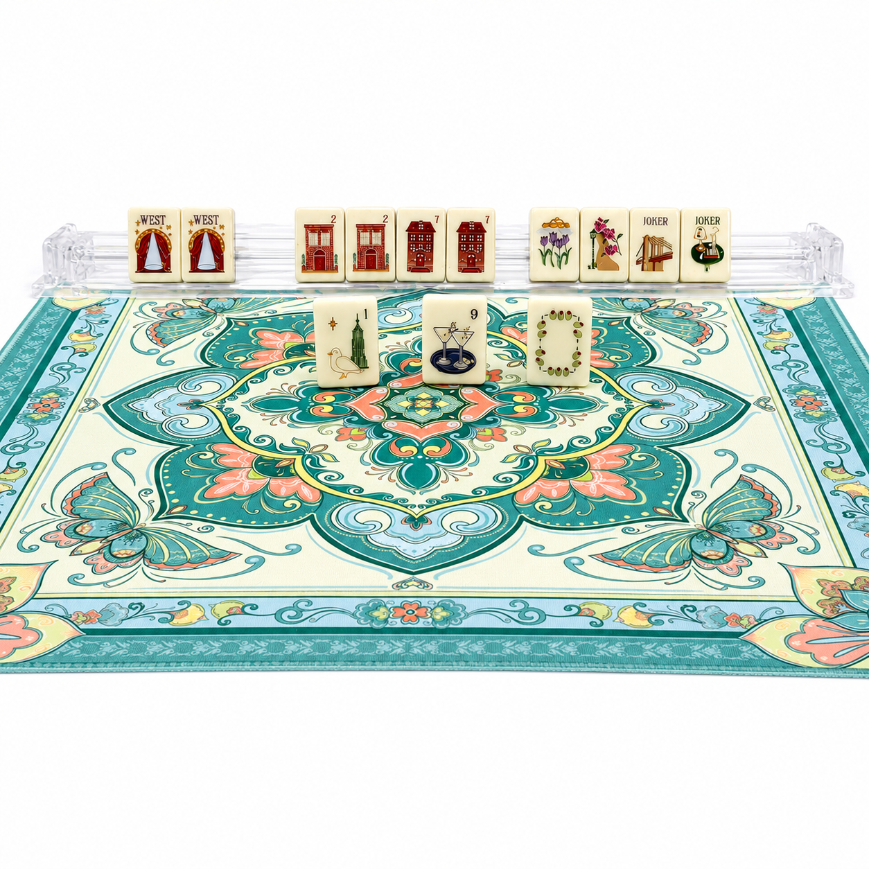 Verdant Chinoiserie Mahjong Set