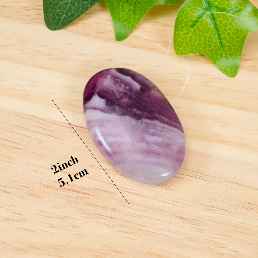 Rainbow Fluorite Worry Stones | Polished Natural Fluorite Palm Stones for Calm & Focus
