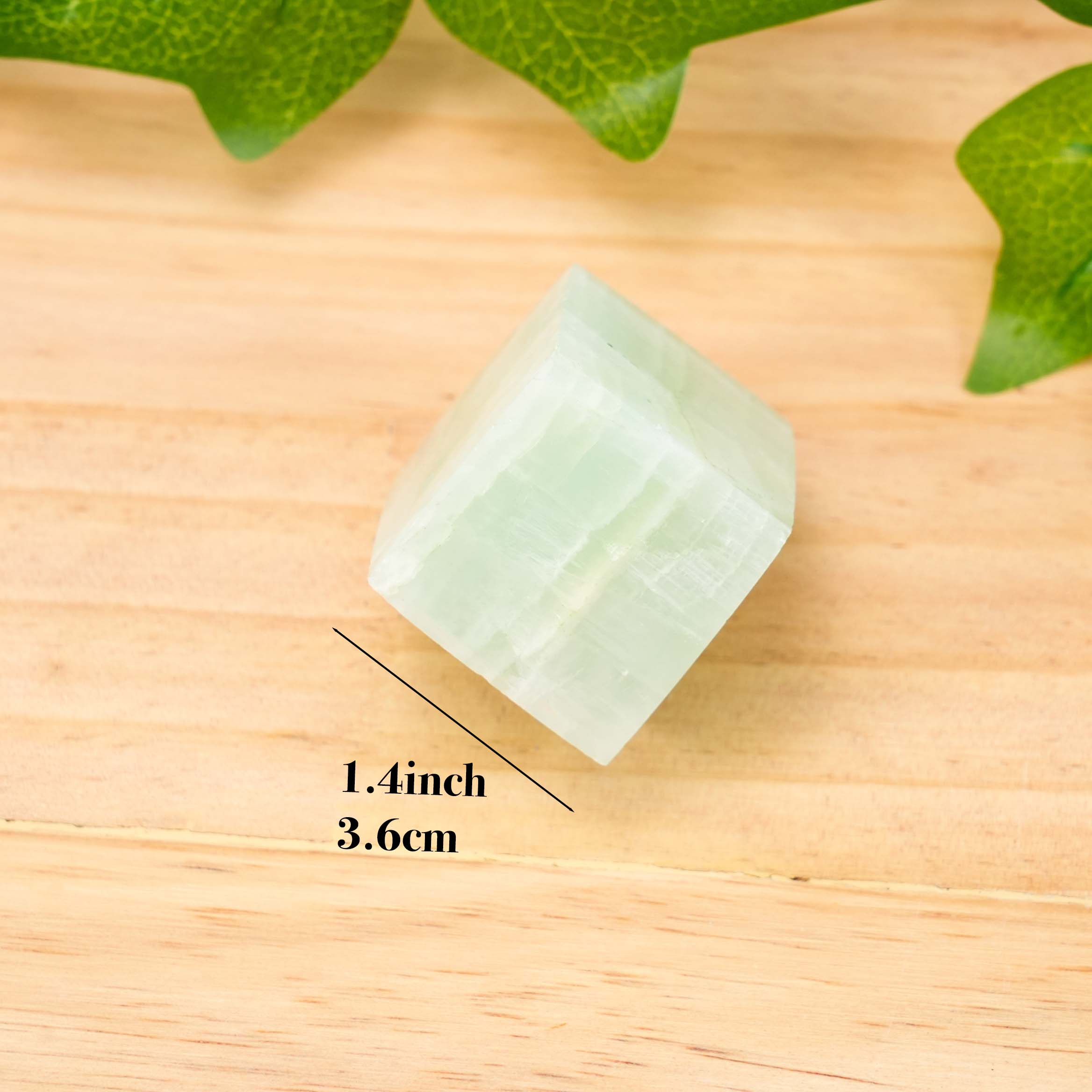Natural Caribbean Calcite Cube - Ocean Blue Calcite Square Crystal, Polished Gemstone Block for Stress Relief, Coastal Home Decor, Meditation, and Reiki Healing