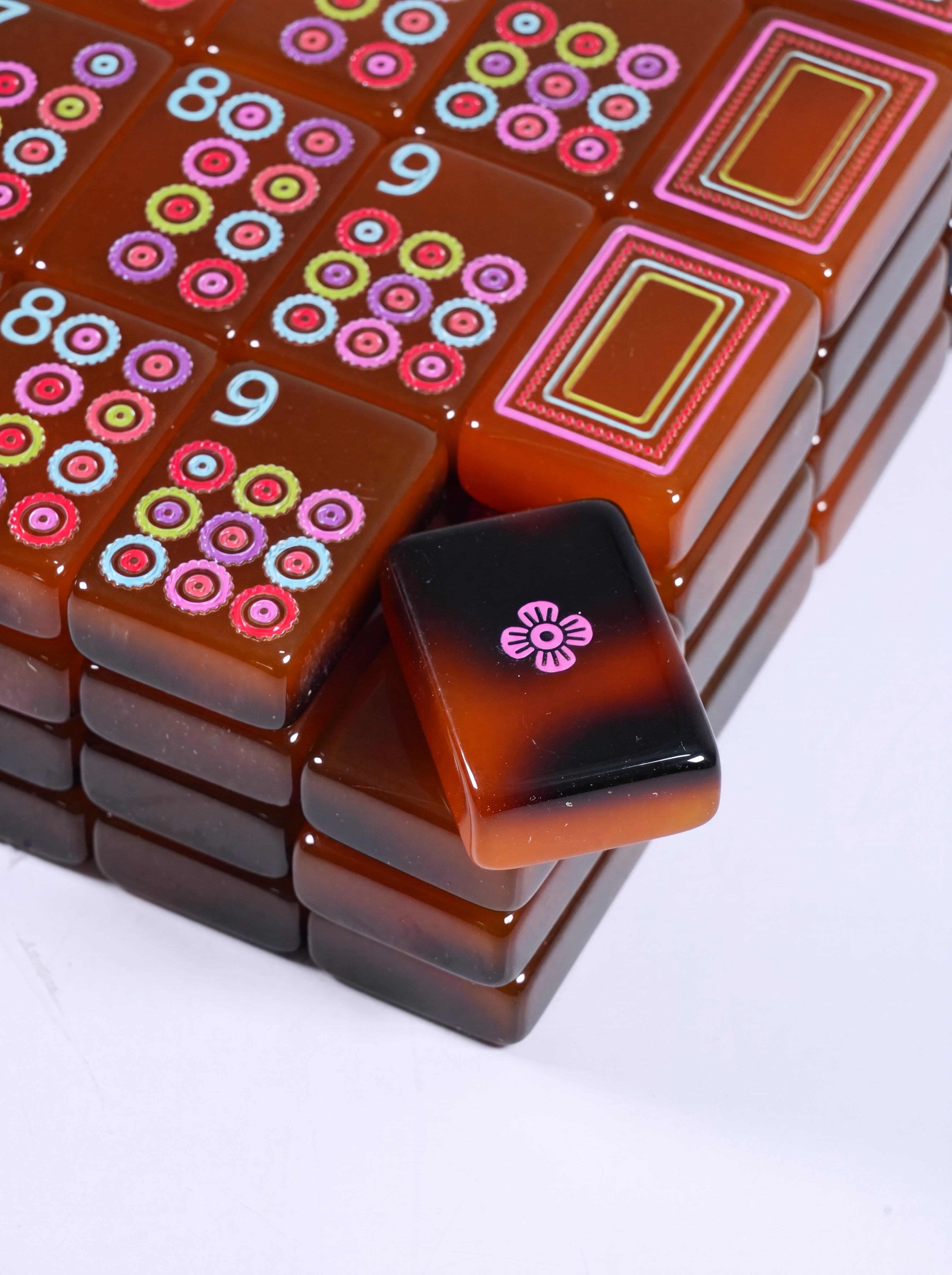 Luxury Amber Resin American Mahjong Set