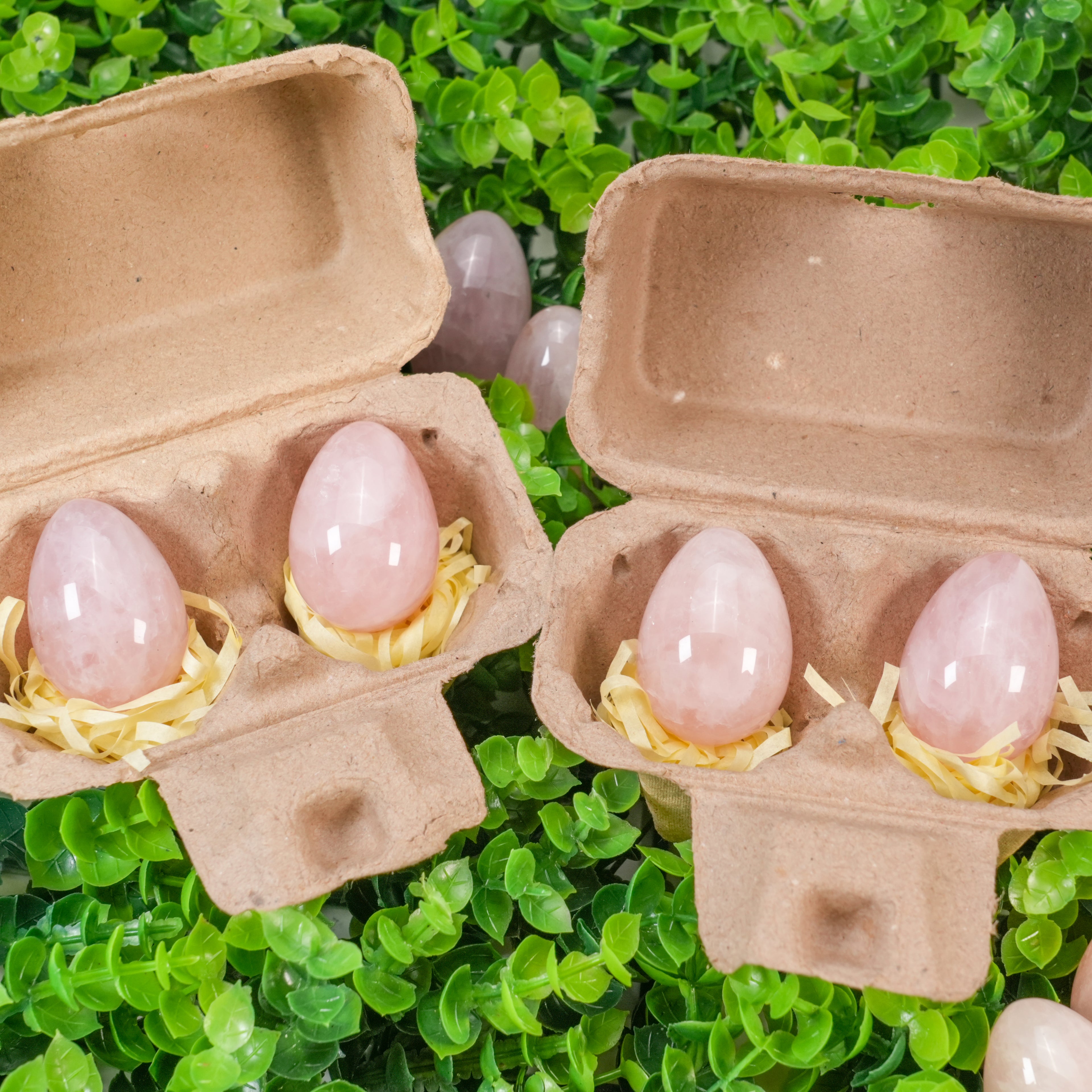 Natural Rose Quartz Crystal Egg for Reiki Healing, Meditation, Massage & Home Decor