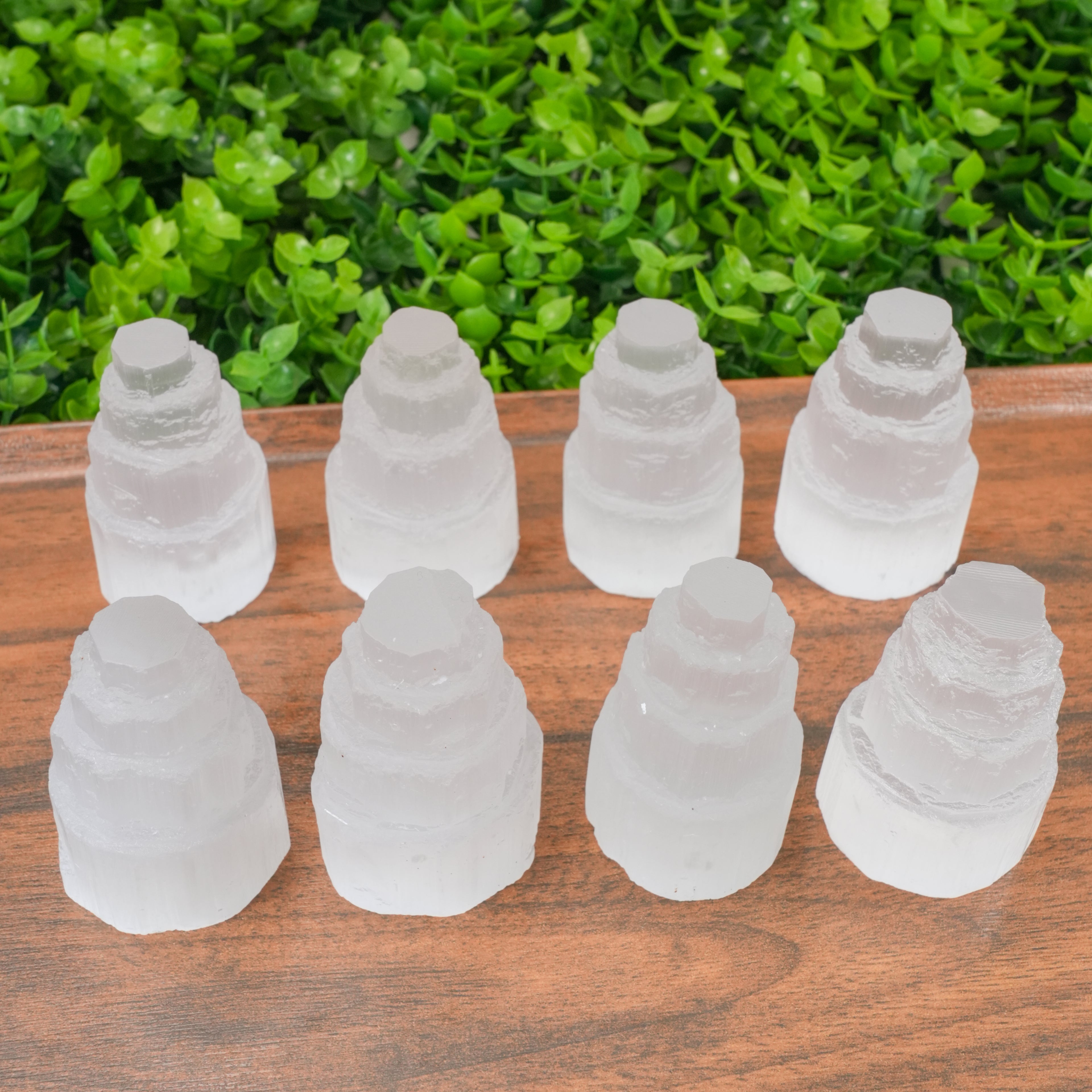 Selenite Tower Crystal, Raw White Selenite Skyscraper for Energy Cleansing & Home Decor