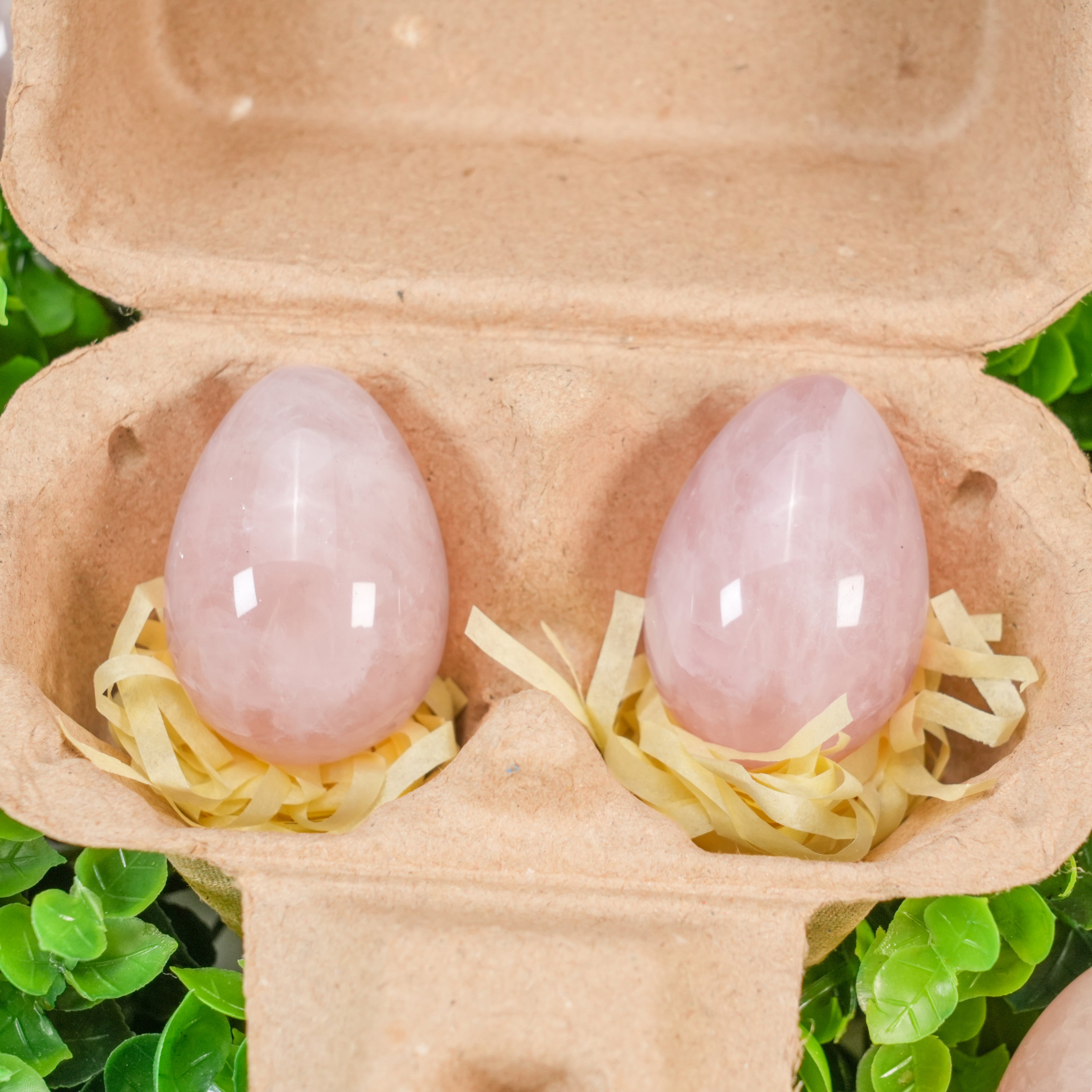 Natural Rose Quartz Crystal Egg for Reiki Healing, Meditation, Massage & Home Decor