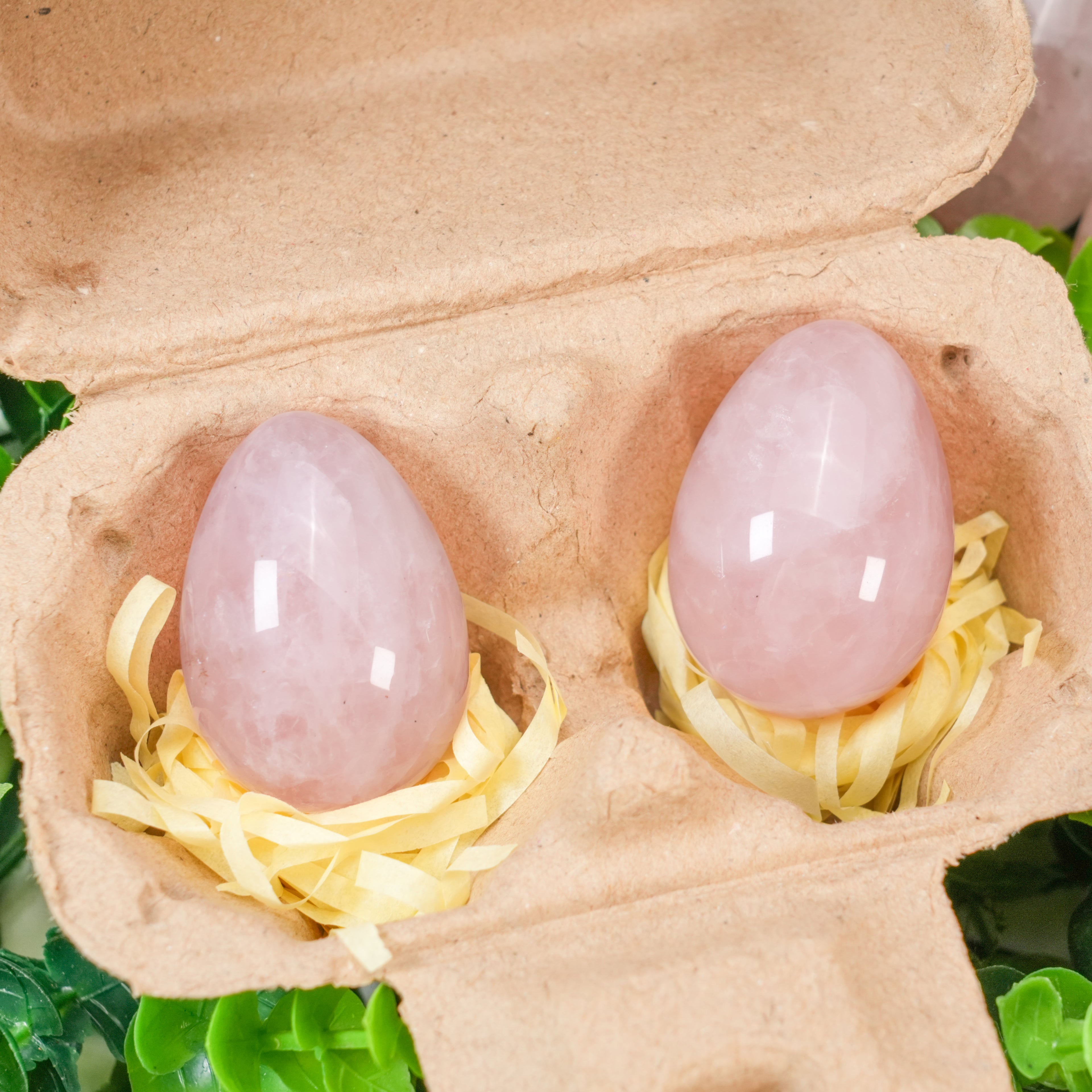Natural Rose Quartz Crystal Egg for Reiki Healing, Meditation, Massage & Home Decor