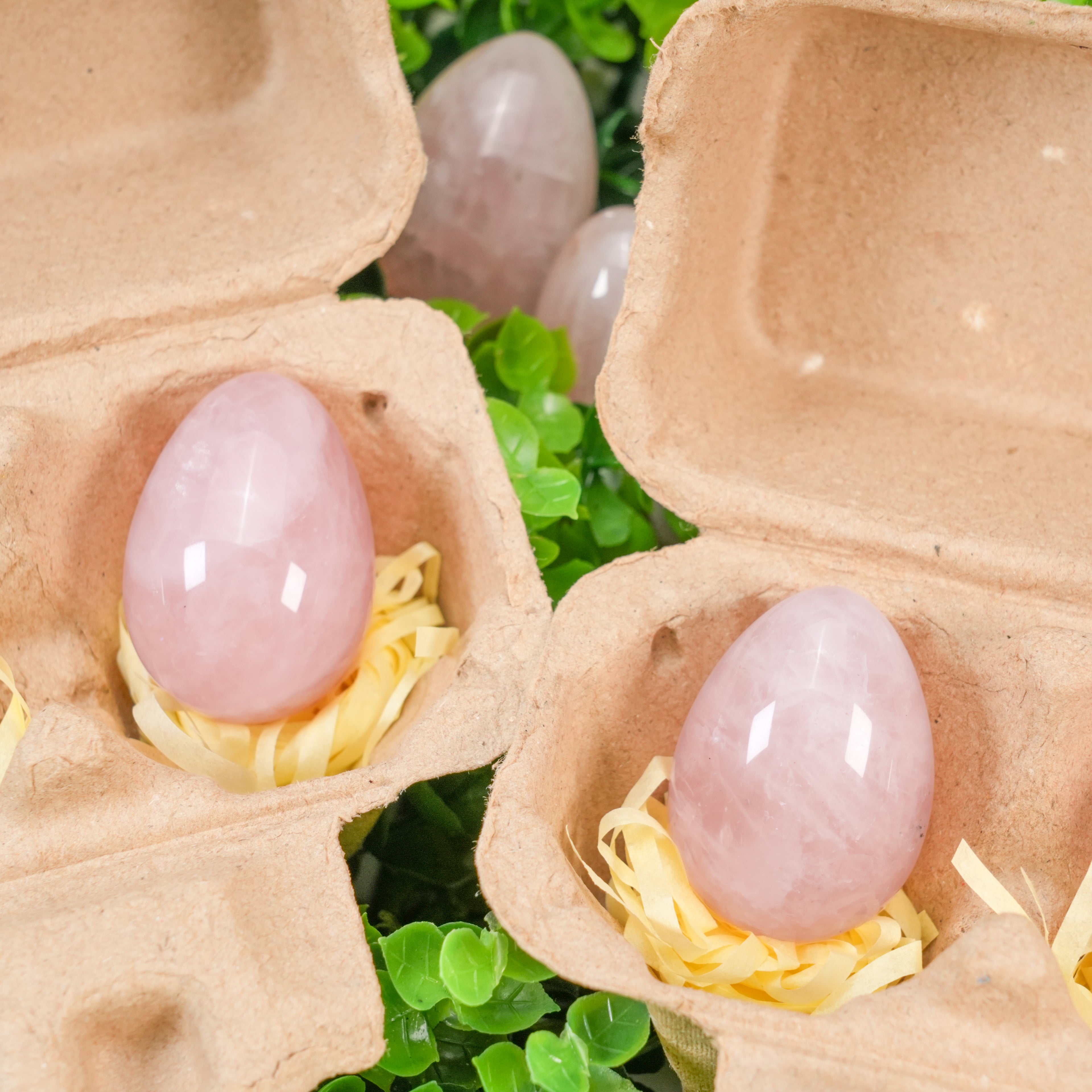 Natural Rose Quartz Crystal Egg for Reiki Healing, Meditation, Massage & Home Decor