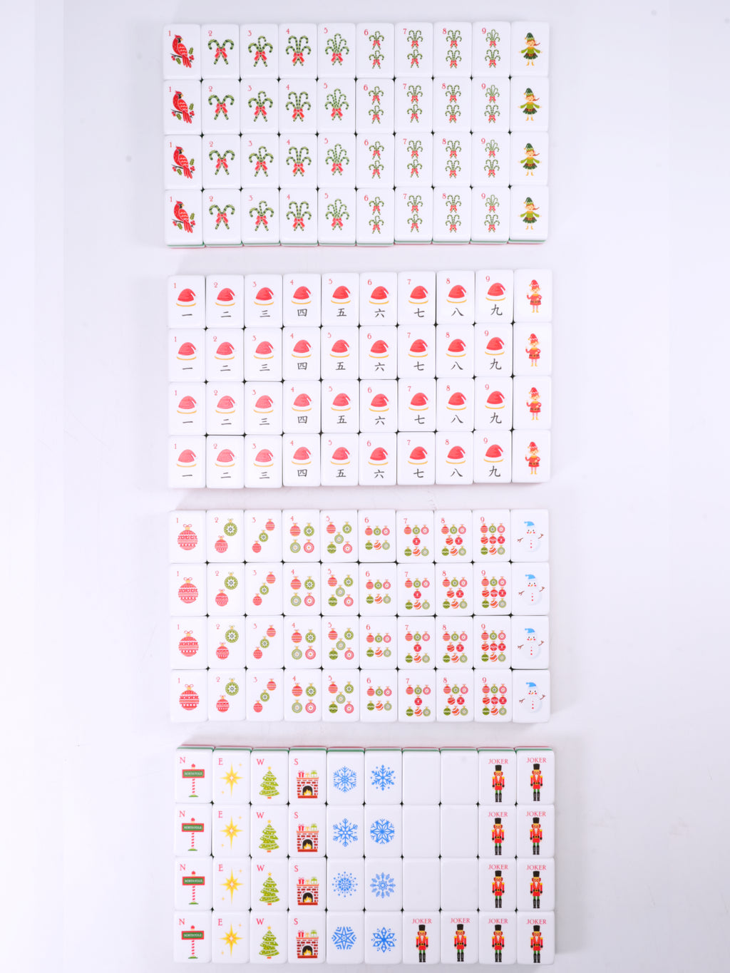 Christmas Mahjong Tile Set