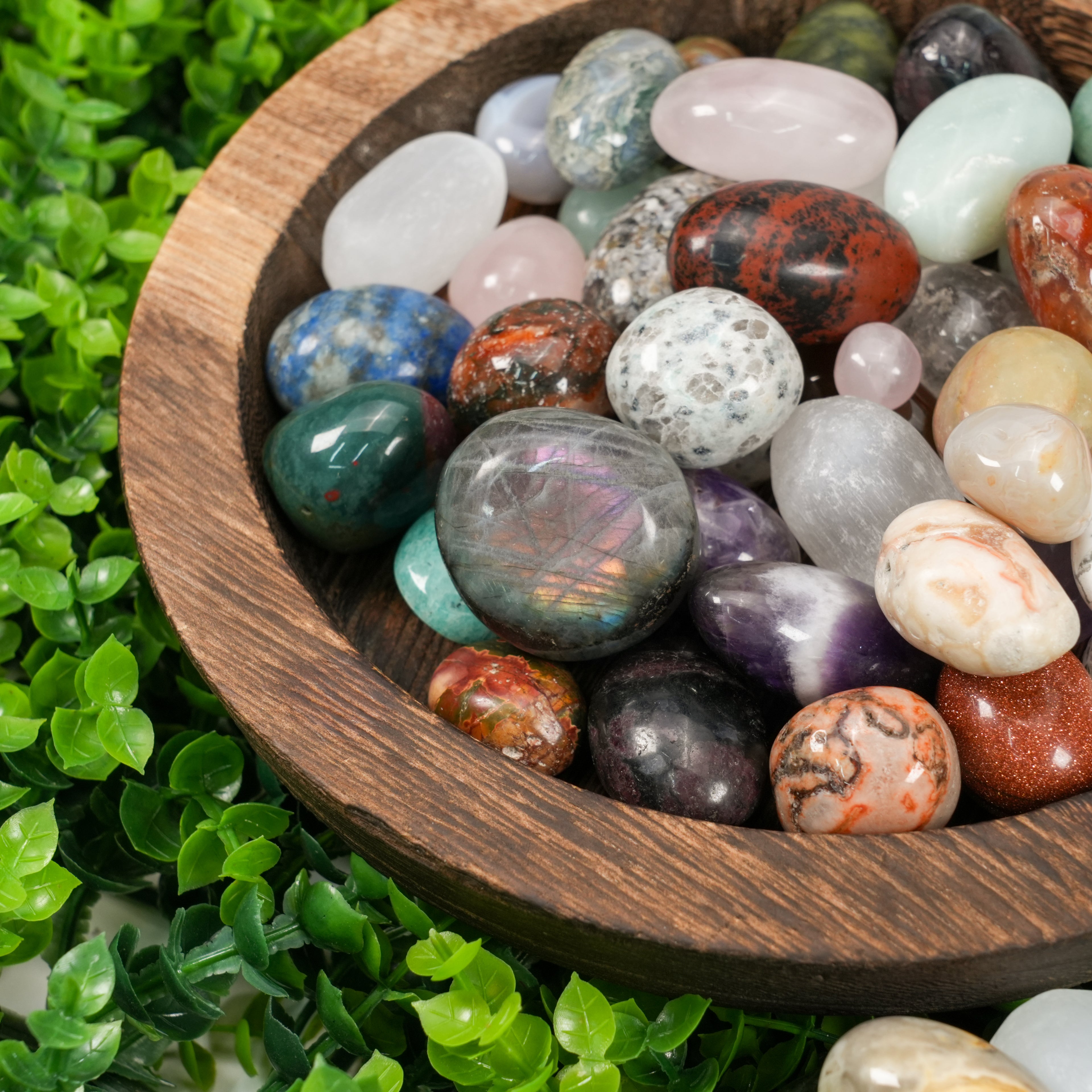 Mixed Crystal Tumbled Stones Scoop - Bulk Healing Crystals for Meditation & Home Decor