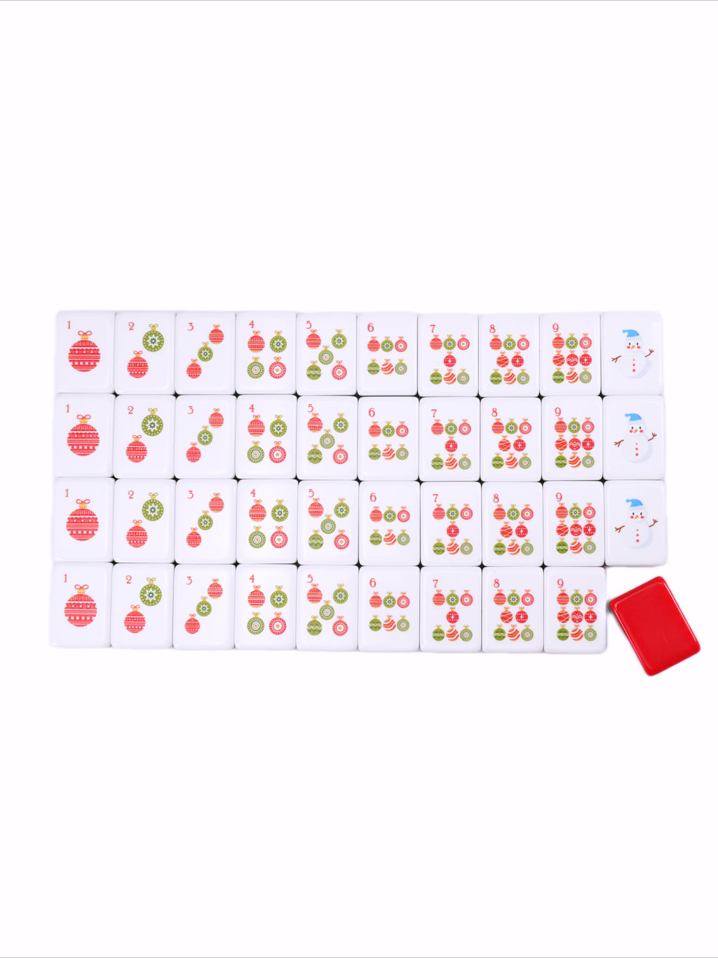 Christmas Mahjong Tile Set
