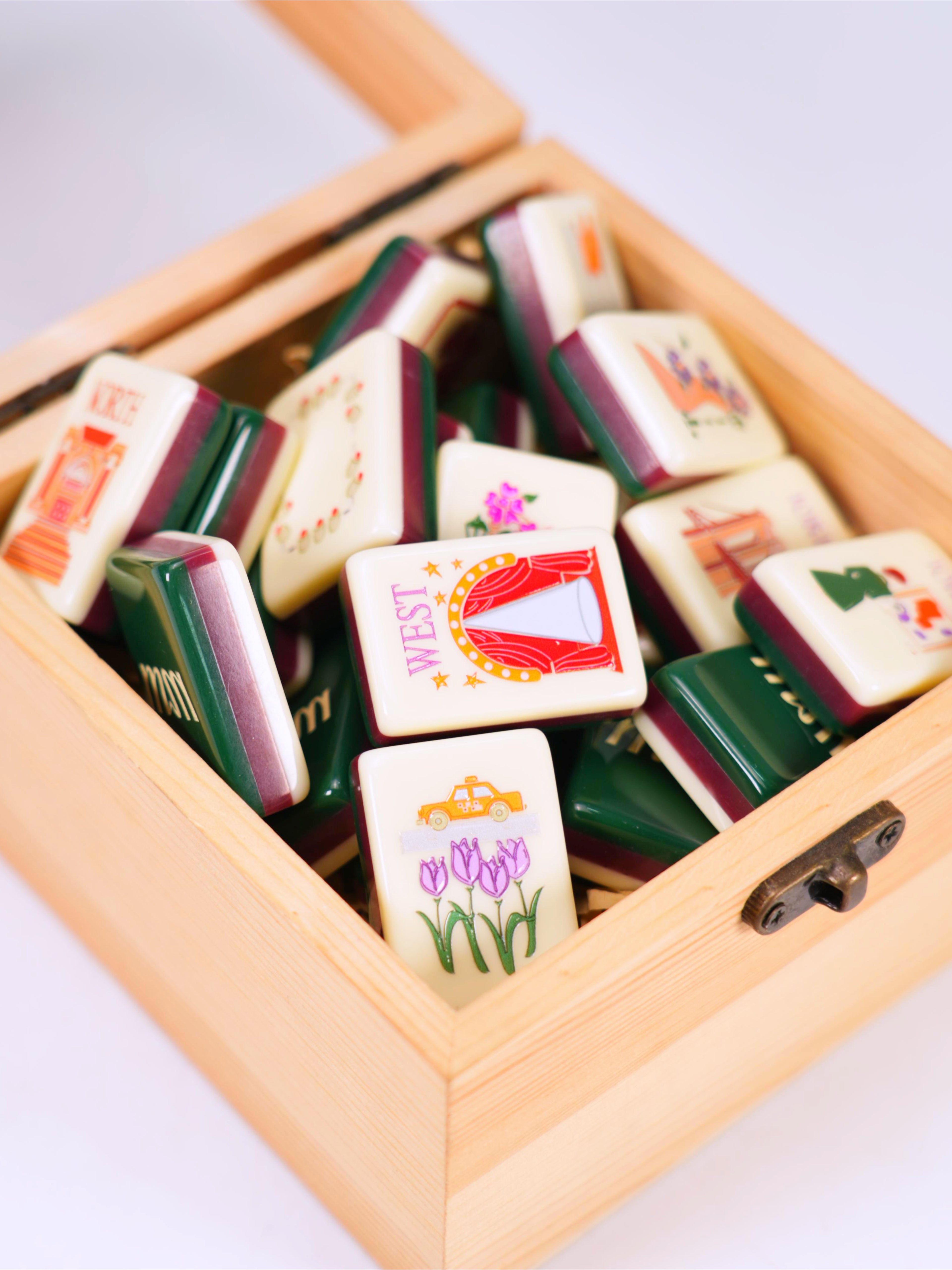 Paris Tower Mahjong Tile Set