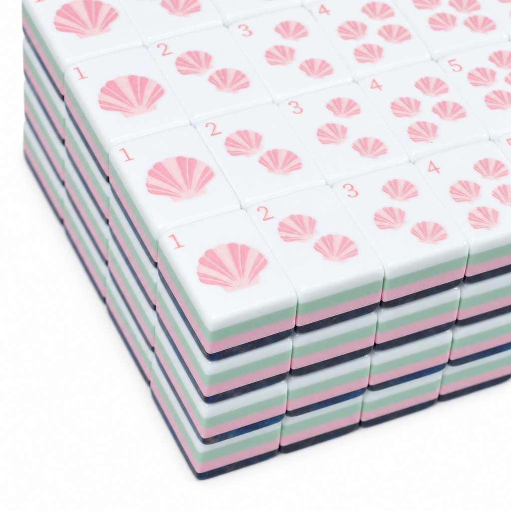 Azure Tides Mahjong Tiles Set