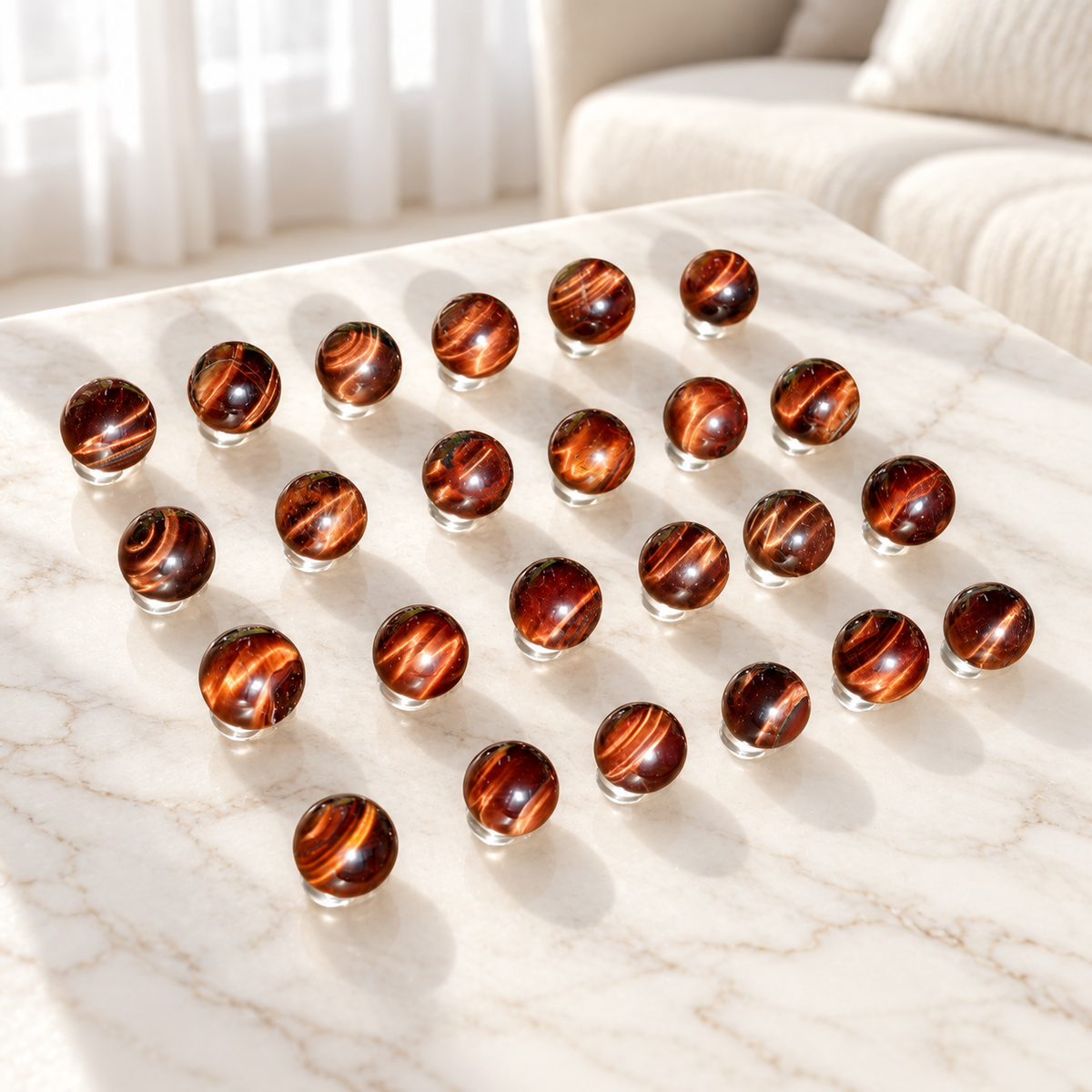 Red Tiger Eye Stone Mini Sphere