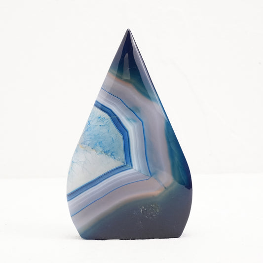 Blue Lace Agate Flame Freeform Crystal