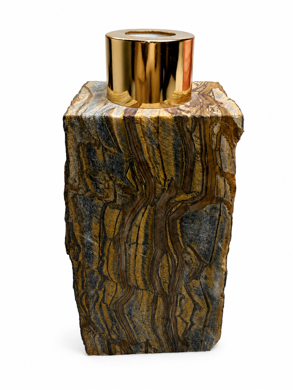 Tiger's Eye Crystal Reed Diffuser Gift Set | Natural Tiger Eye Stone Aroma Diffuser Home Decor Gift Box $25.9