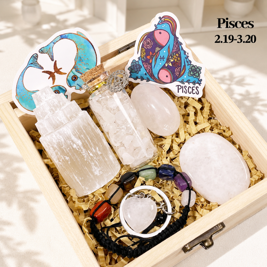 Zodiac Natural Crystal Gift Box
