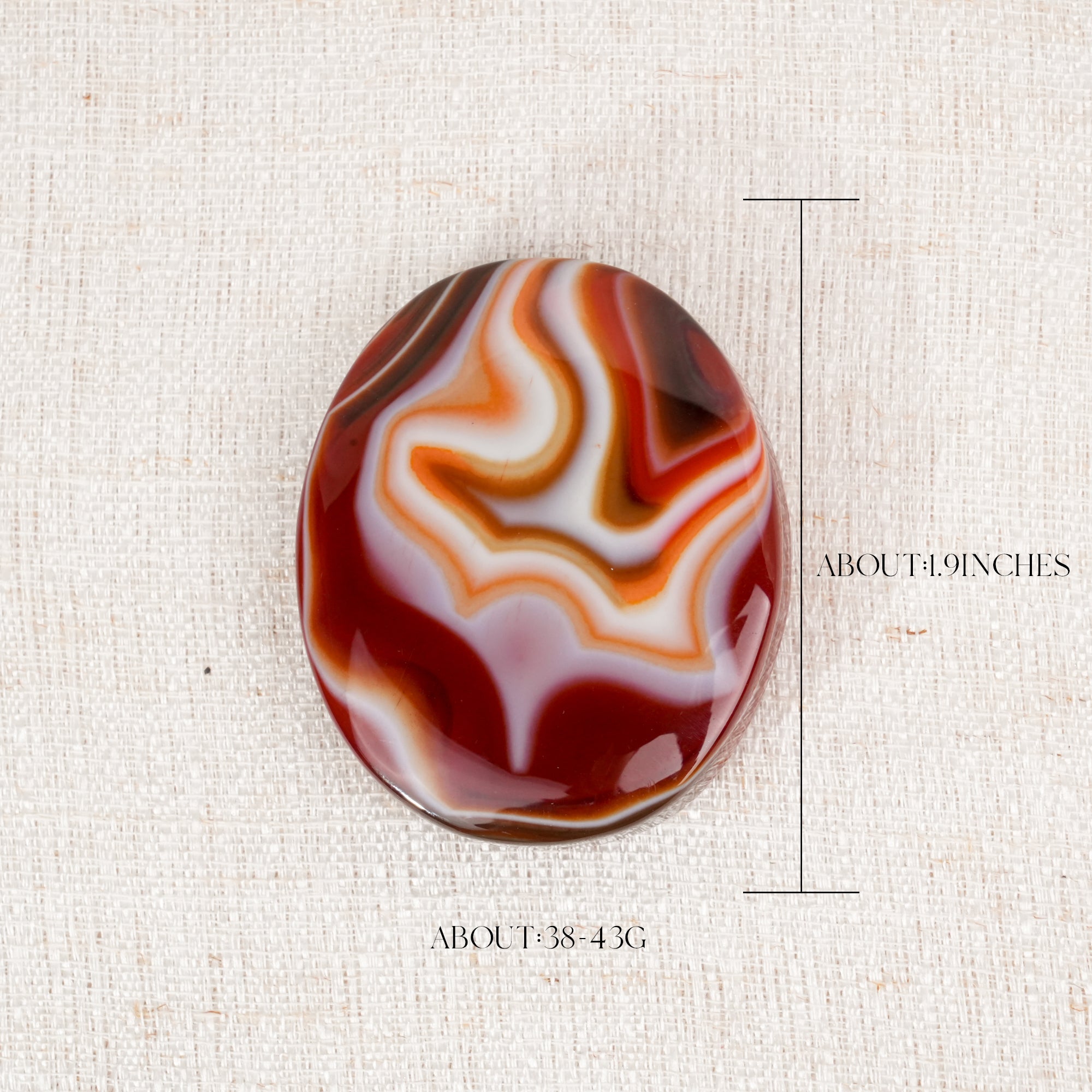 Red Sardonyx Palm Stone