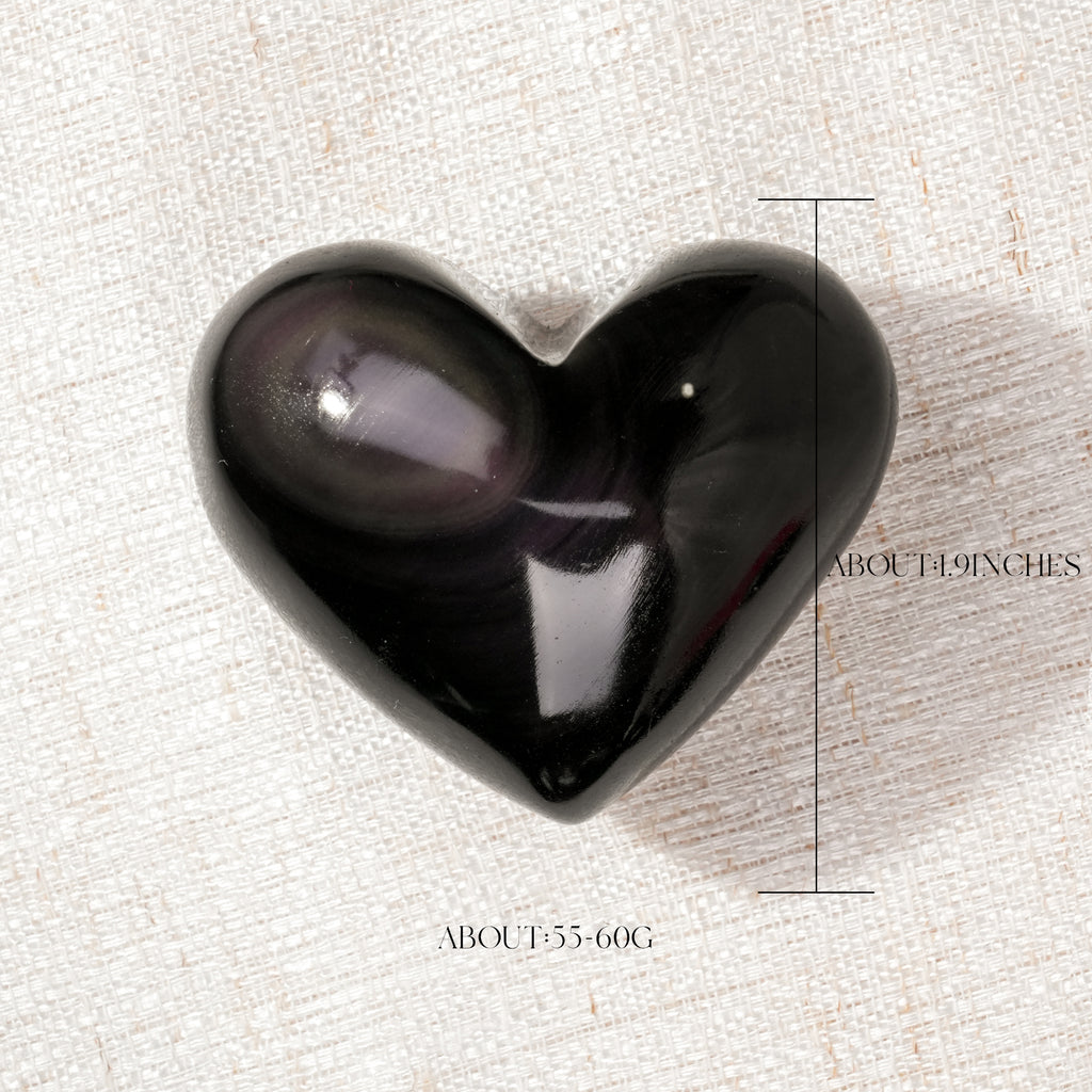 Rainbow Obsidian Heart 2