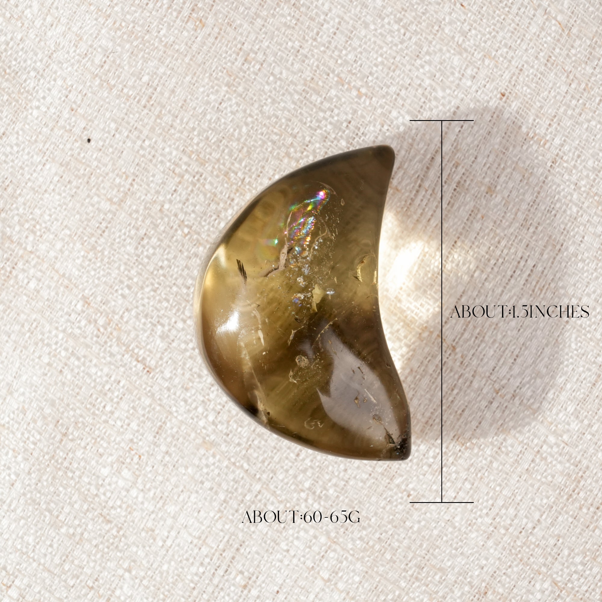 Citrine Moon Palm Stone