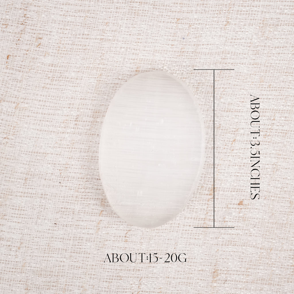 Selenite Worry Stone