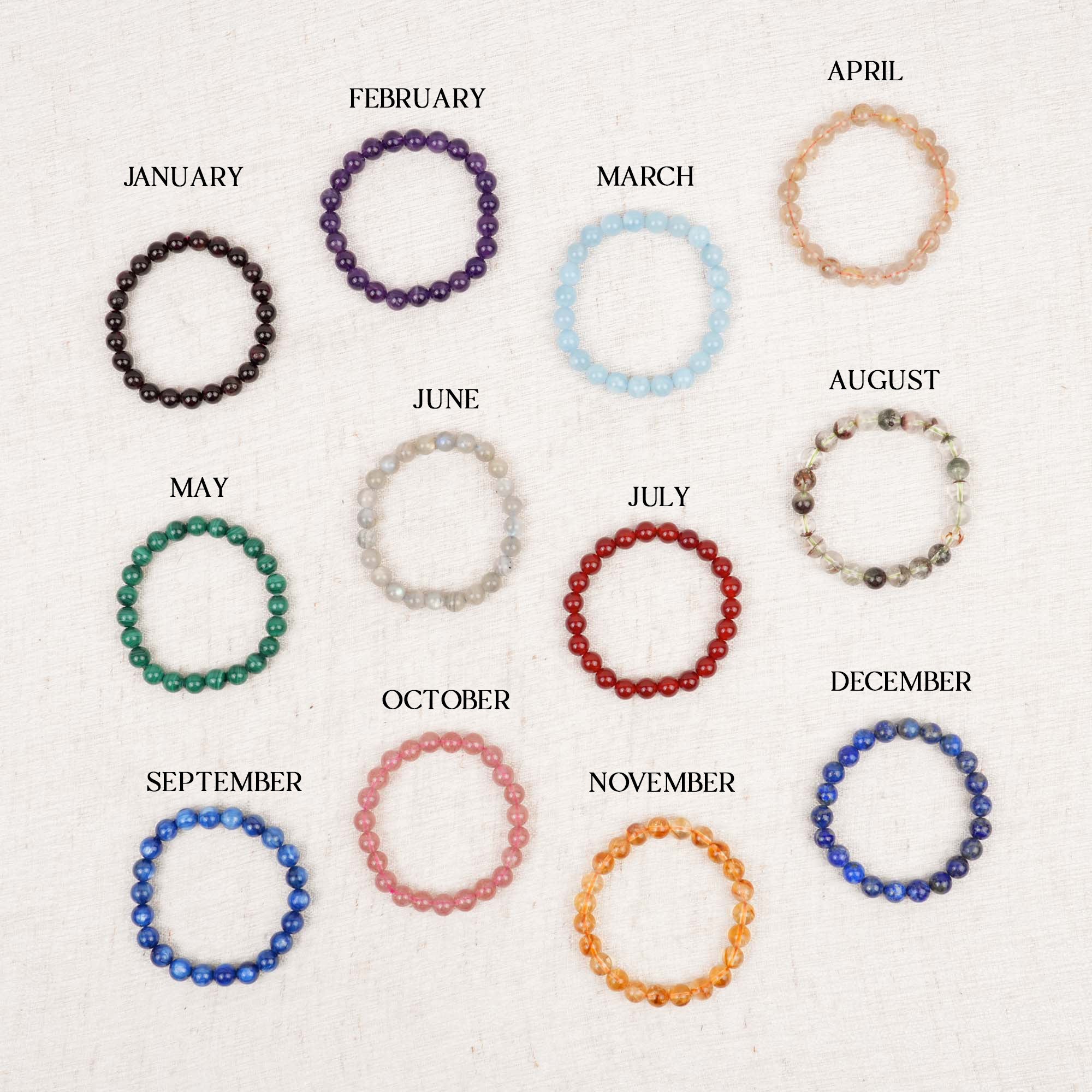Birthstone Crystal Bracelets Collection
