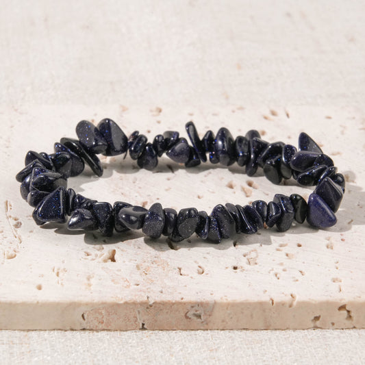 Blue Sand Stone Chip Bracelet