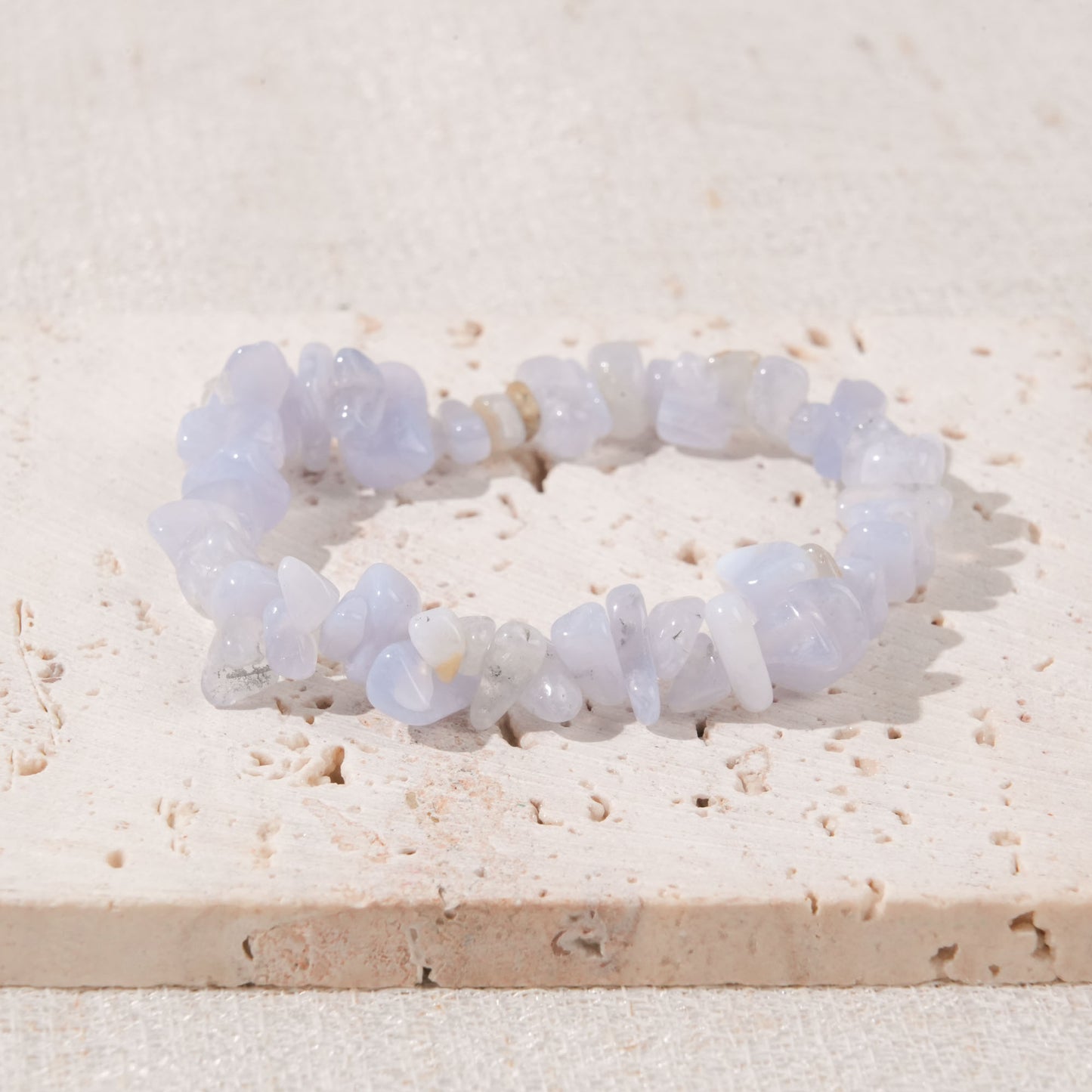 Blue Lace Agate Chip Bracelet