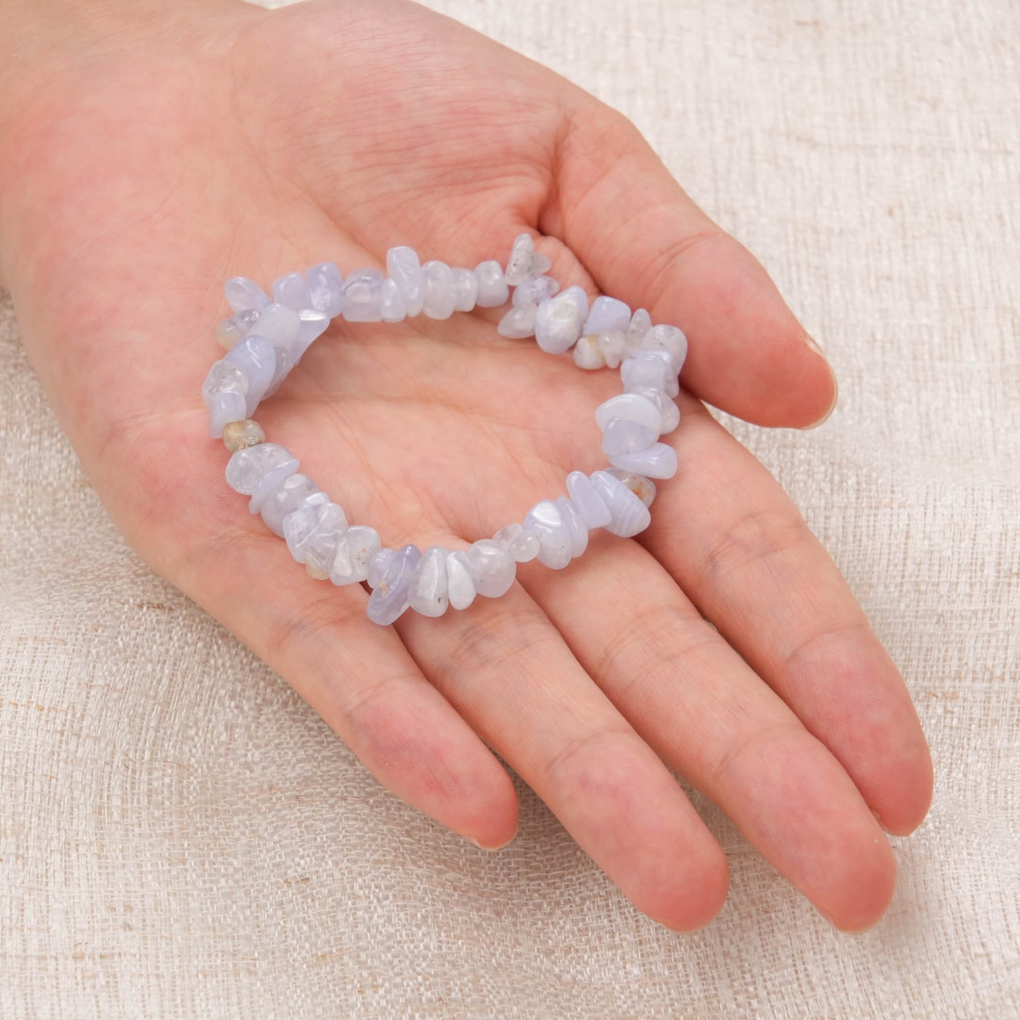Blue Lace Agate Chip Bracelet