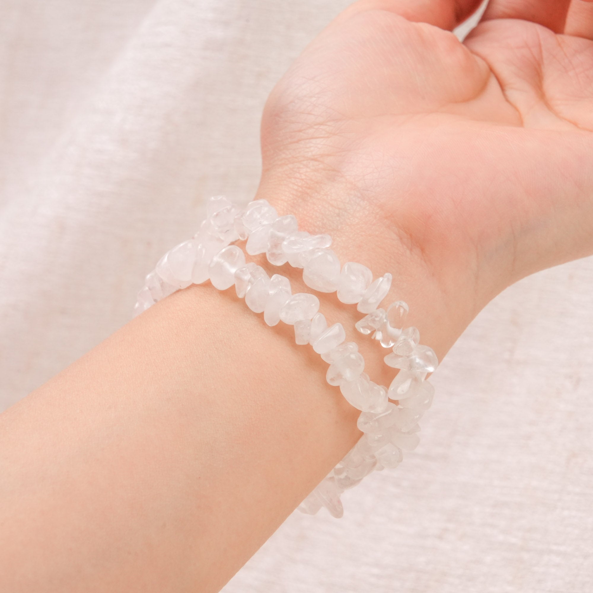 Clear Quartz Chip Bracelet