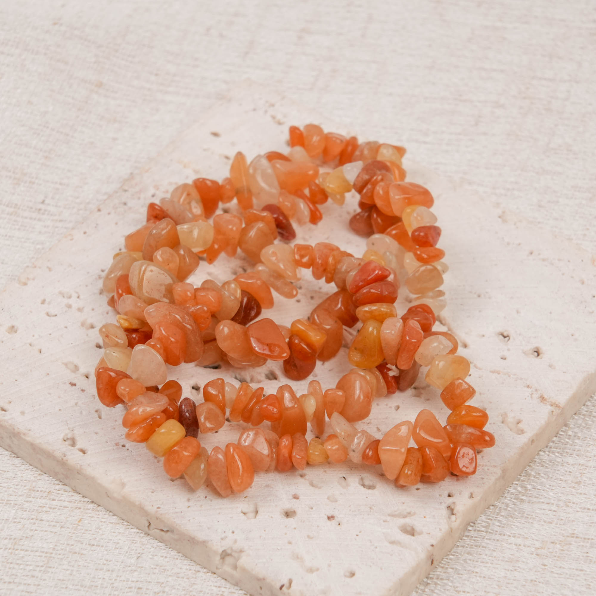 Red Aventurine Chip Bracelet
