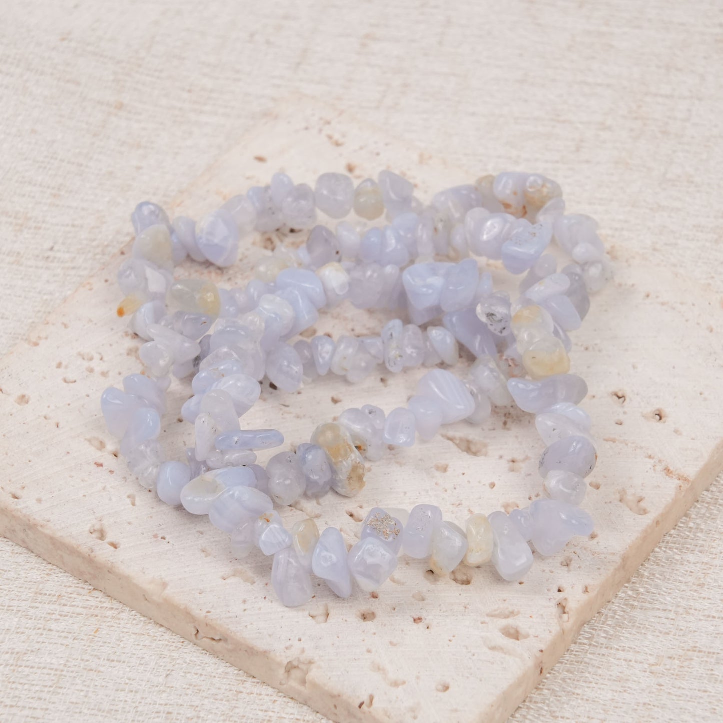 Blue Lace Agate Chip Bracelet