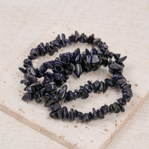 Blue Sand Stone Chip Bracelet